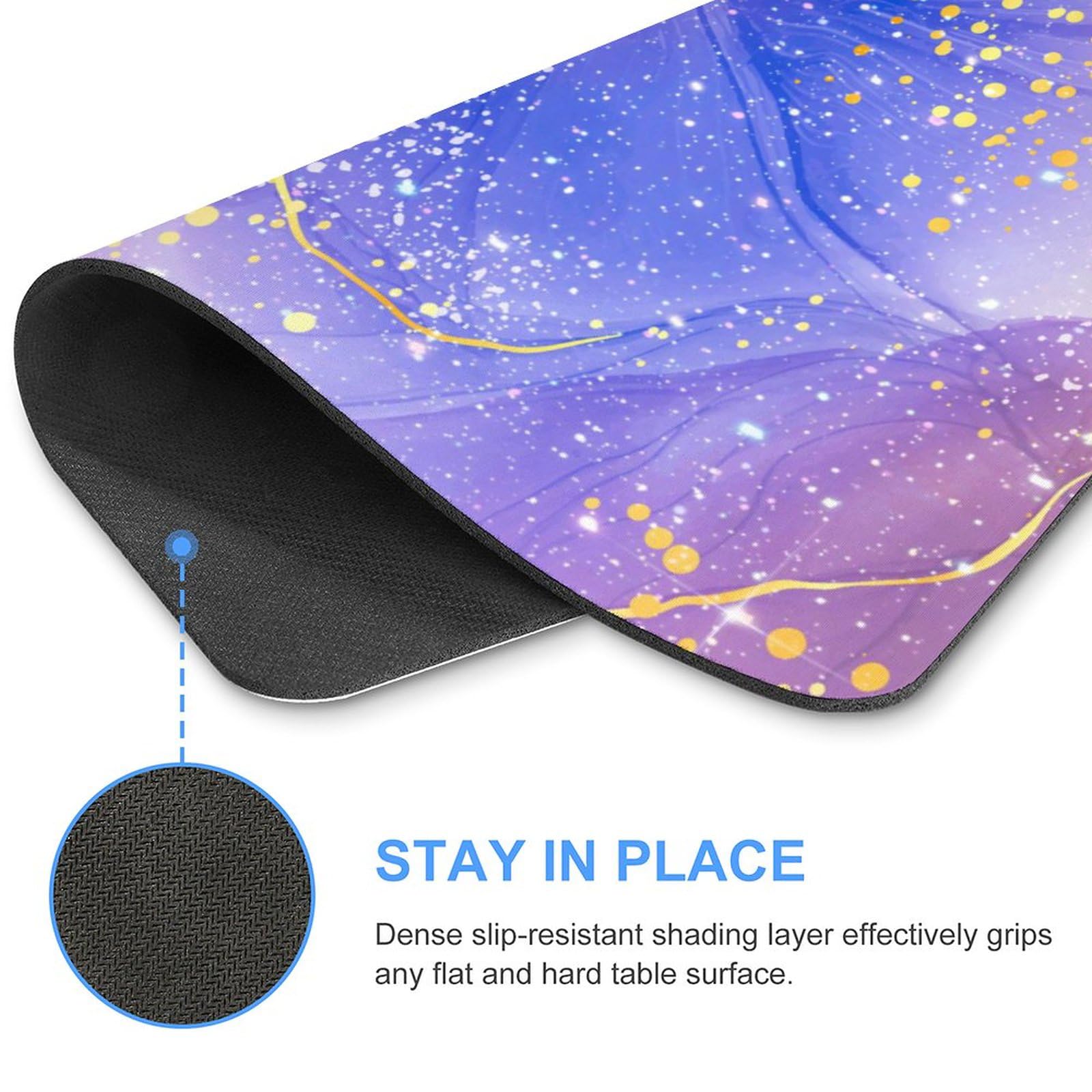 Mouse Pad Diamond Blue Glitter Sparkle Mousepad Real Bling Pink Desk Accessories Gaming Bling