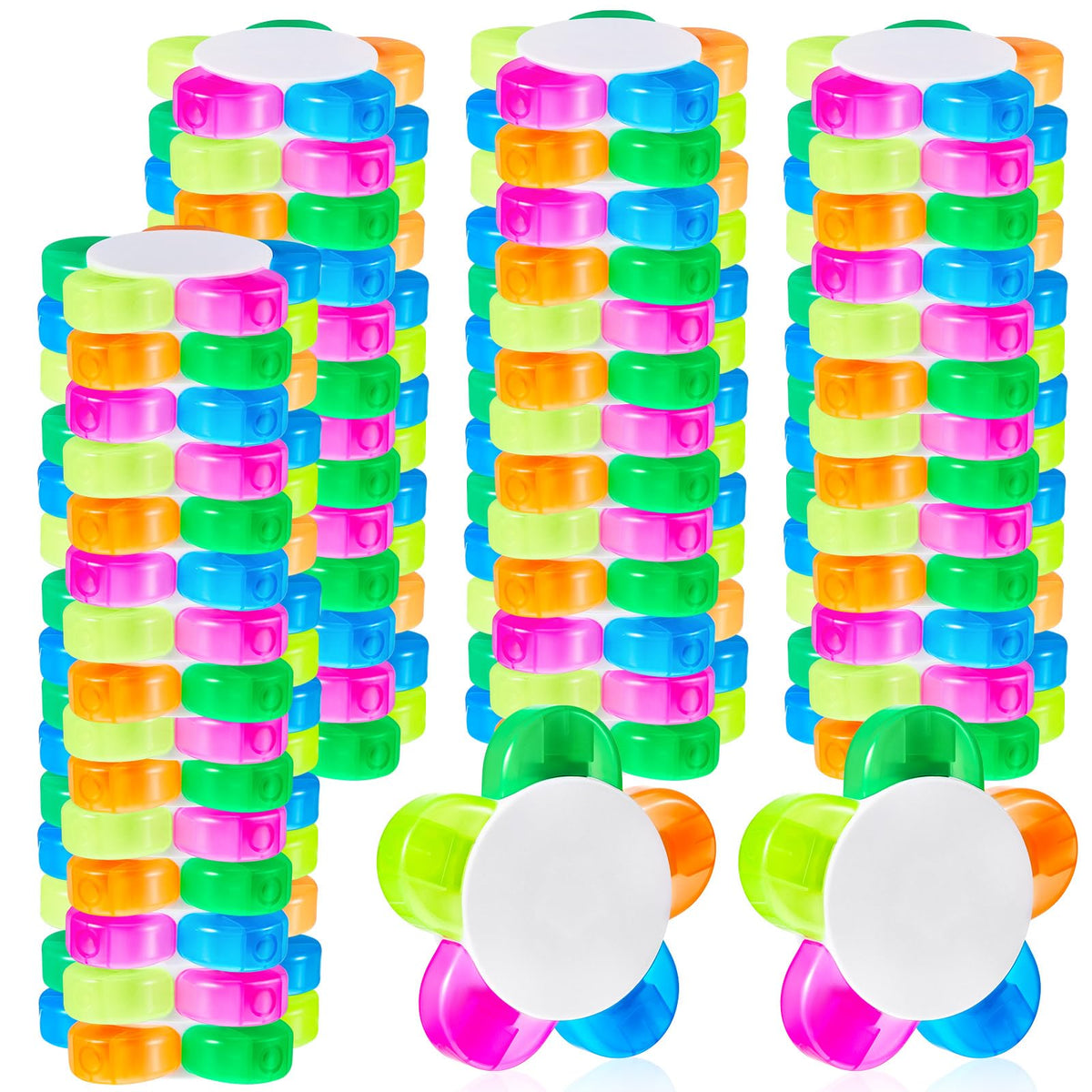 Outus 80 Pieces Petals Highlighters Assorted Colors 5 in 1 Pens Bulk