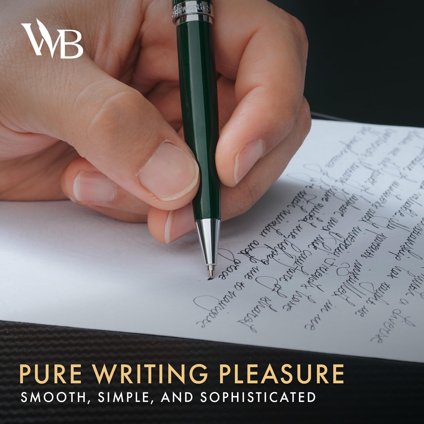 Wordsworth & Black Set Bolígrafo Recargable de Lujo para Escritura, Verde