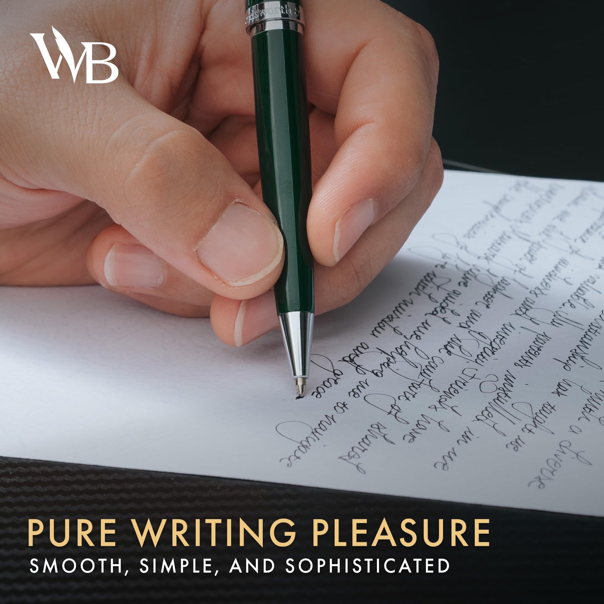 Wordsworth & Black Set Bolígrafo Recargable de Lujo para Escritura, Verde
