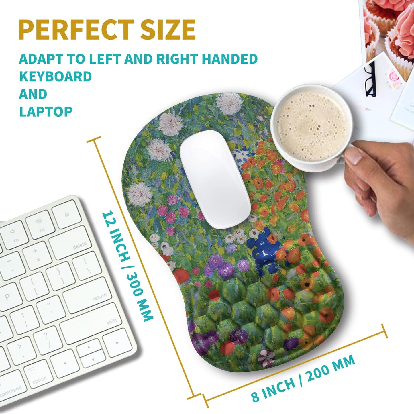 Hokafenle Ergonomic Mouse Pad Wrist Support, Wrist Rest Mousepad for Carpal Tunnel Pain Relief with