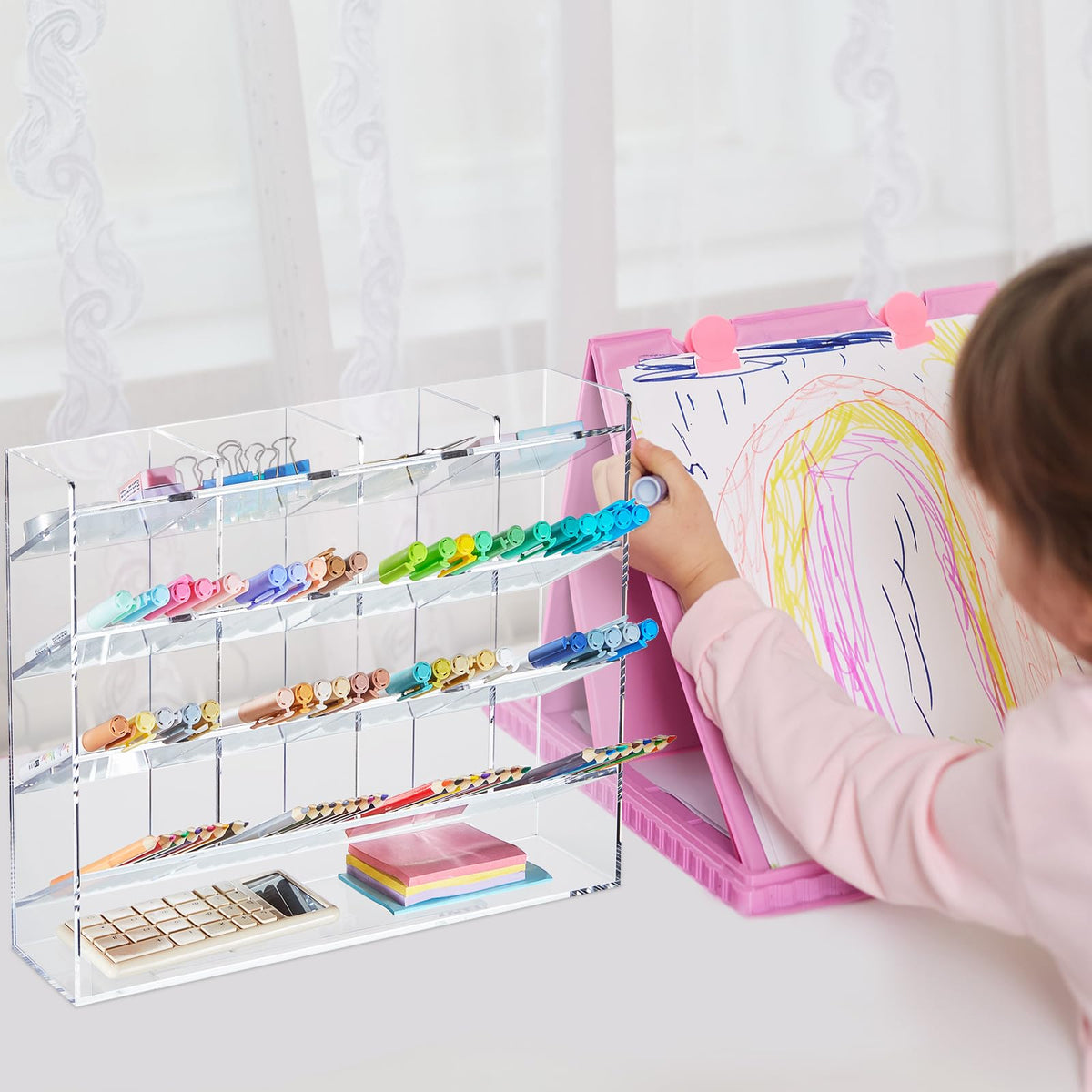 MotiMind Acrylic Pen and Marker Organizer for 200 Markers