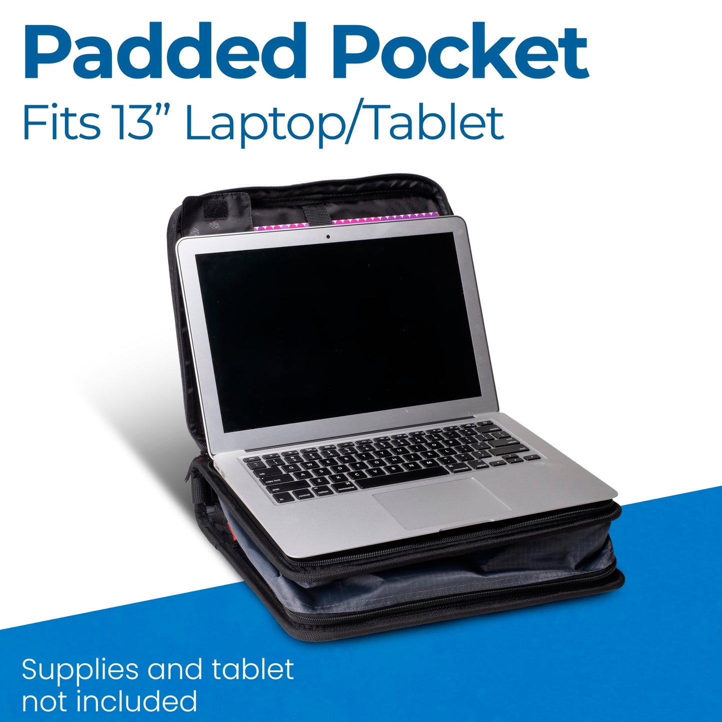 Case-it Workstation Zipper Binder | 2-Inch O-Rings | LT-117 Black