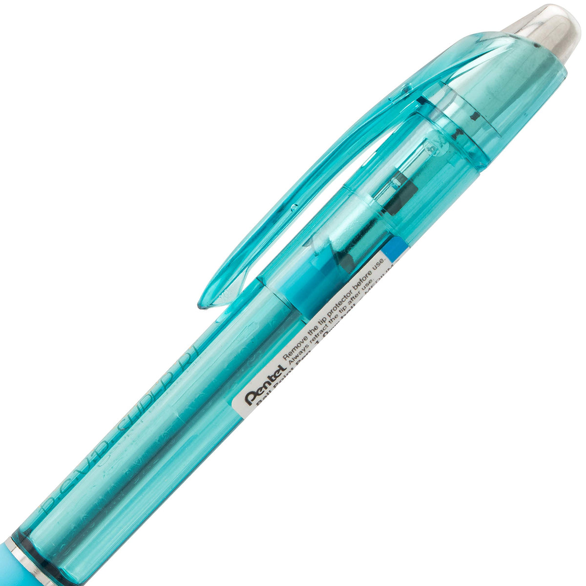 Pentel RSVP Super RT Ballpoint Pen, (1.0mm) Medium Line, Sky Blue Ink, Box of 12 (BX480-S)