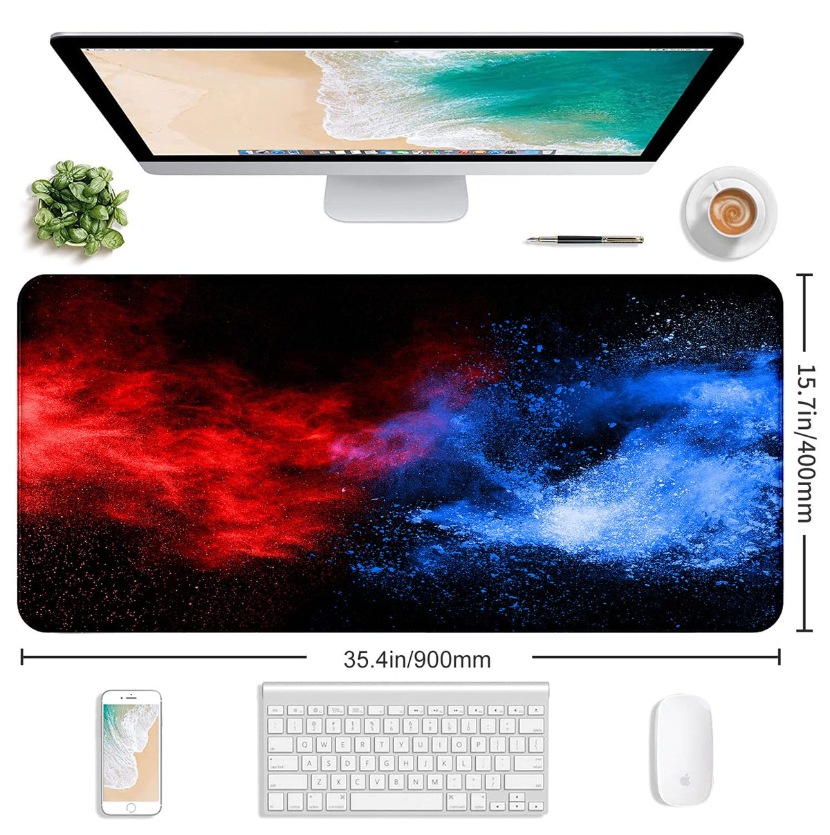 Colorful Starry Sky Mouse Pad, Office, Keyboard, Laptop, and Home Desk Pad