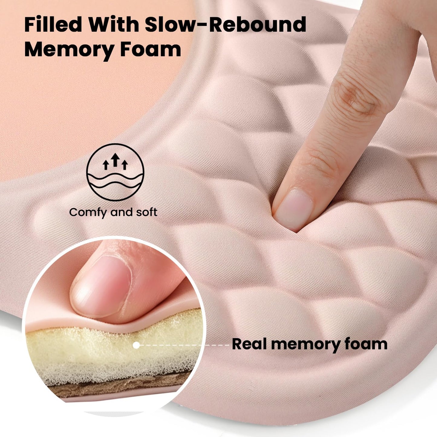 EooCoo Massage Ergonomic Mouse Pad with Dual-Slope Design Wrist Rest