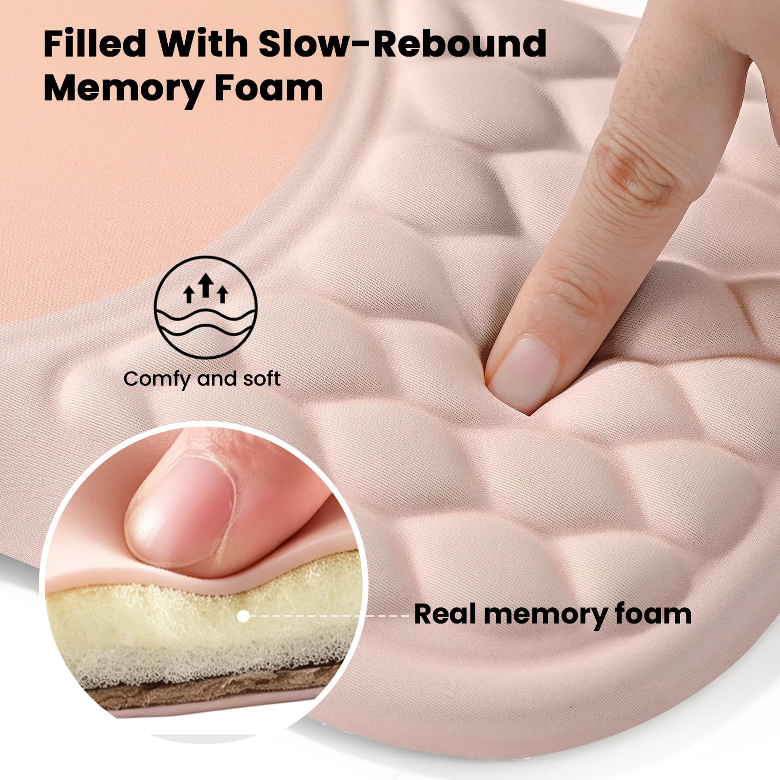 EooCoo Massage Ergonomic Mouse Pad with Dual-Slope Design Wrist Rest