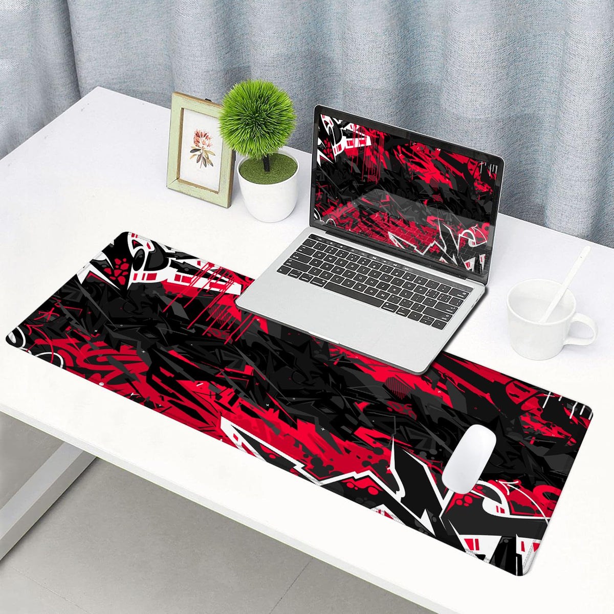 SANWUMIAN Mouse Pad Gaming, Large XXL Mouse Pads, Non-Slip Rubber Base Mousepad, Keyboard Mouse Mat