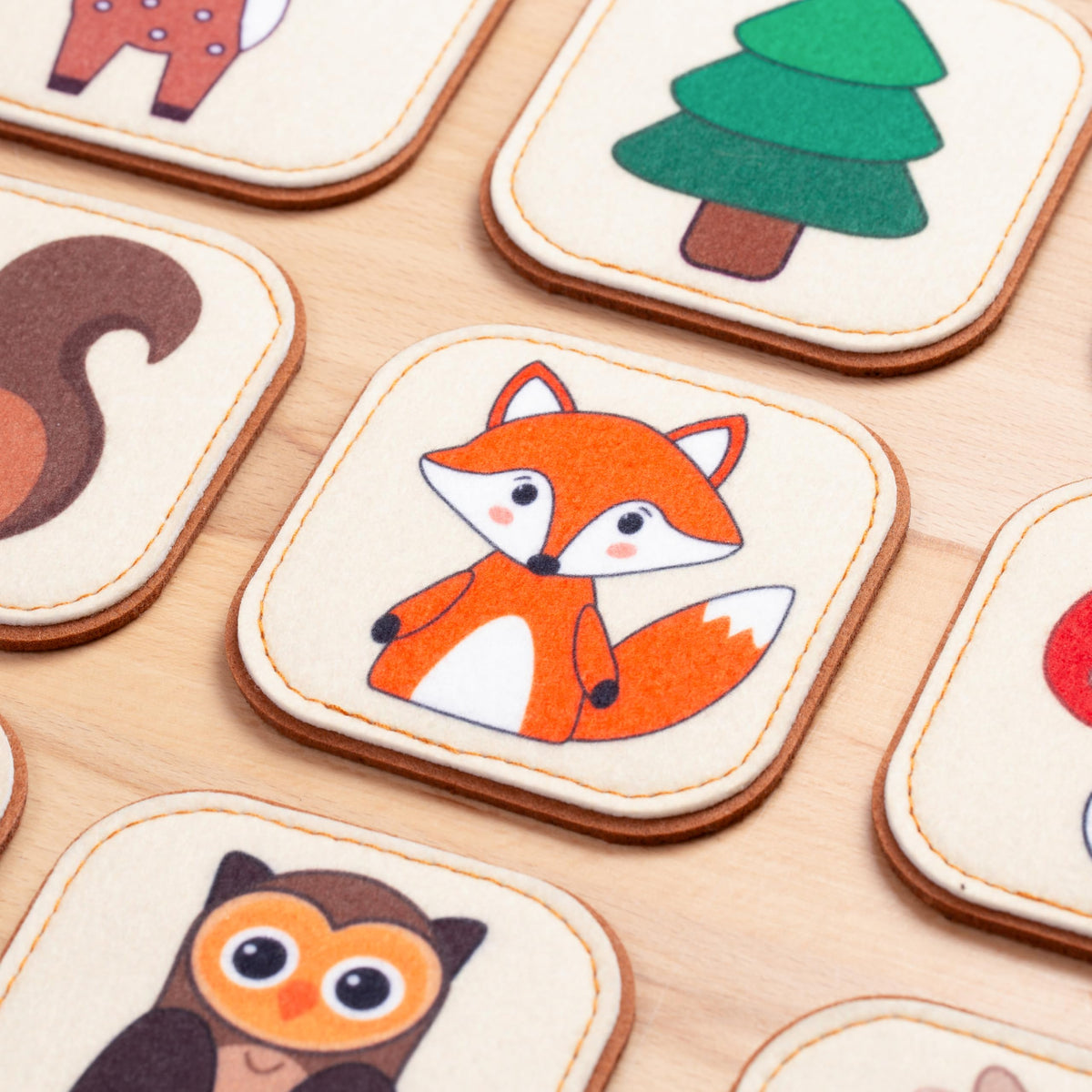 Felt Matching Game for Ages 2–4 – Soft and Safe for Ages 1+ – Montessori Memory Game – Sensory
