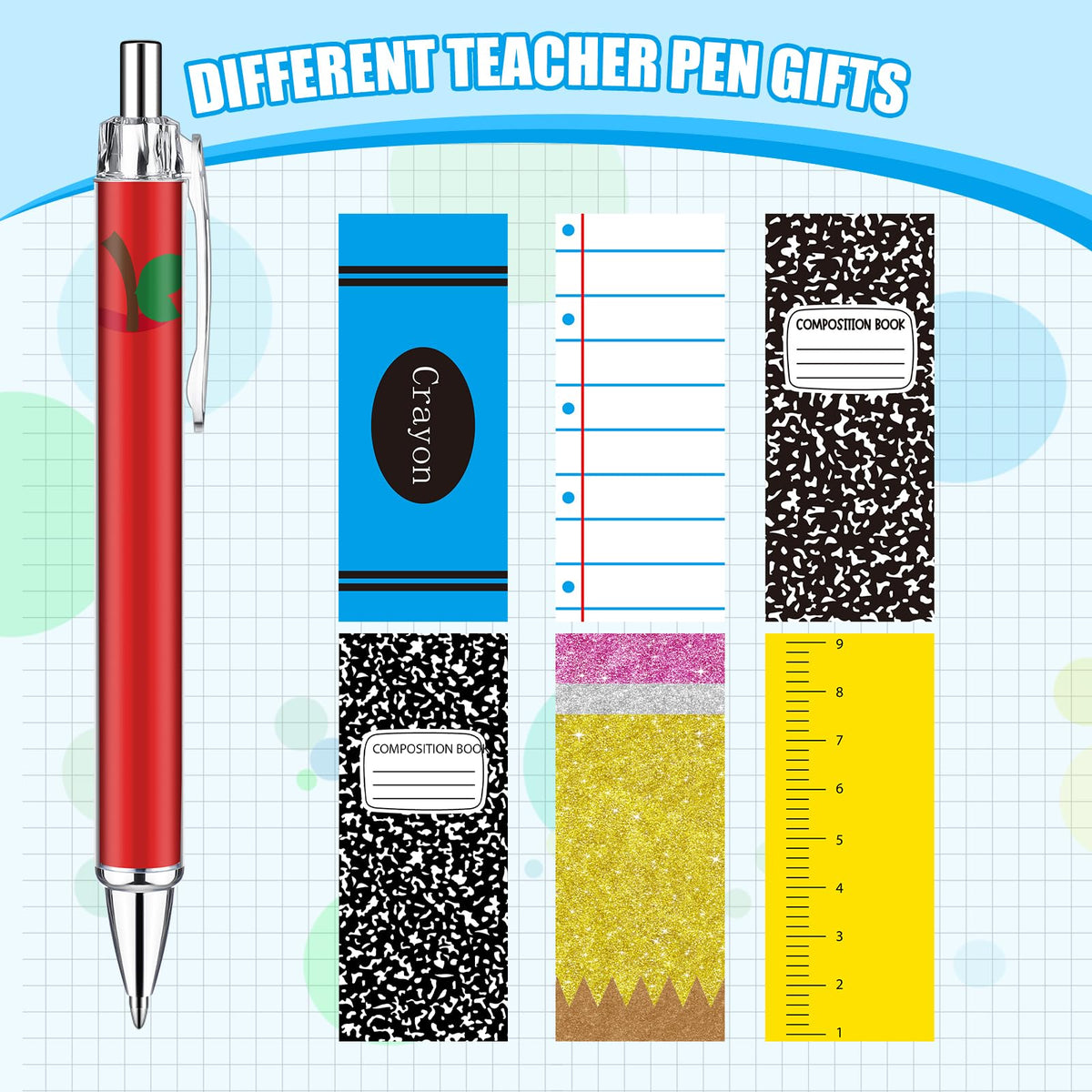 Motipuns 60 Pcs Teacher Pens Bulk Christmas Teacher Appreciation Gifts Bulk