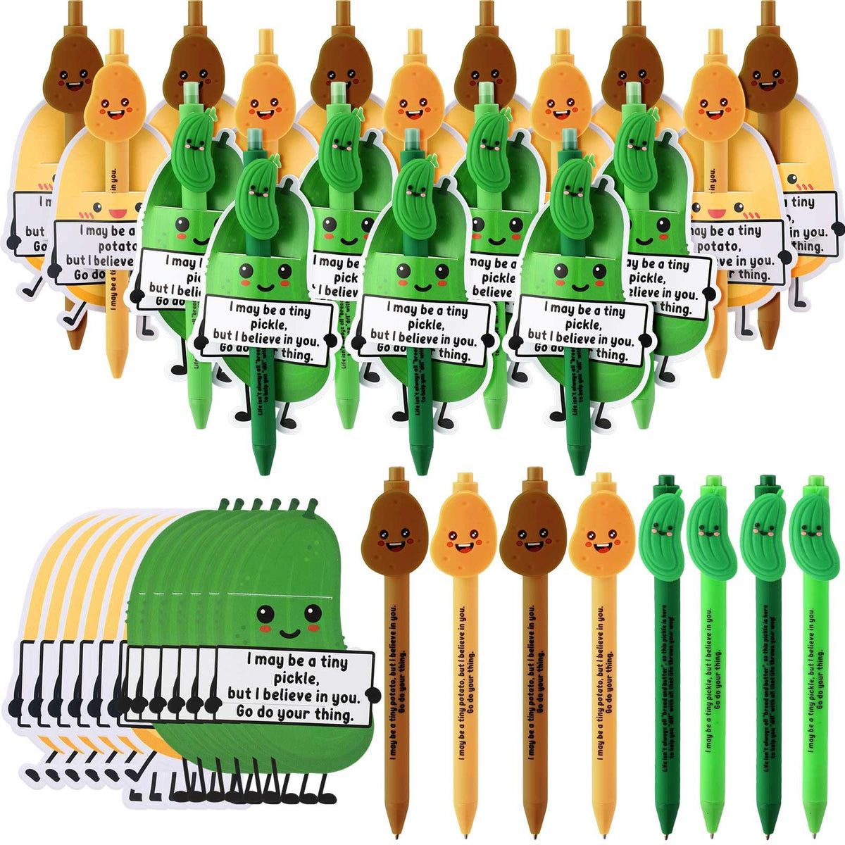 MotiMind 40 Sets Pickle and Potato Pen for Coworkers Bulk Employee Appreciation Gifts Funny