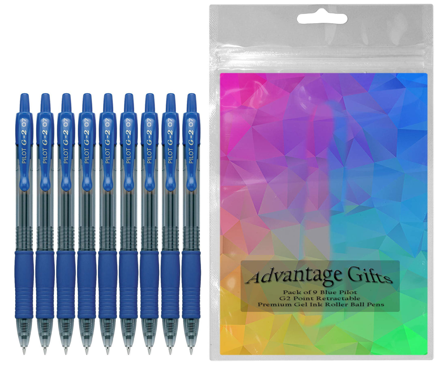 Advantage Gifts G2 Retractable Premium Gel Ink Roller Ball Pens Fine Point Fine Point (.7mm) Blue