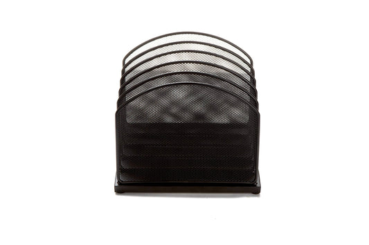 Mind Reader Vertical File Storage, Desktop Organizer, Mail Sorter, Office, Metal Mesh, 11.14"L x