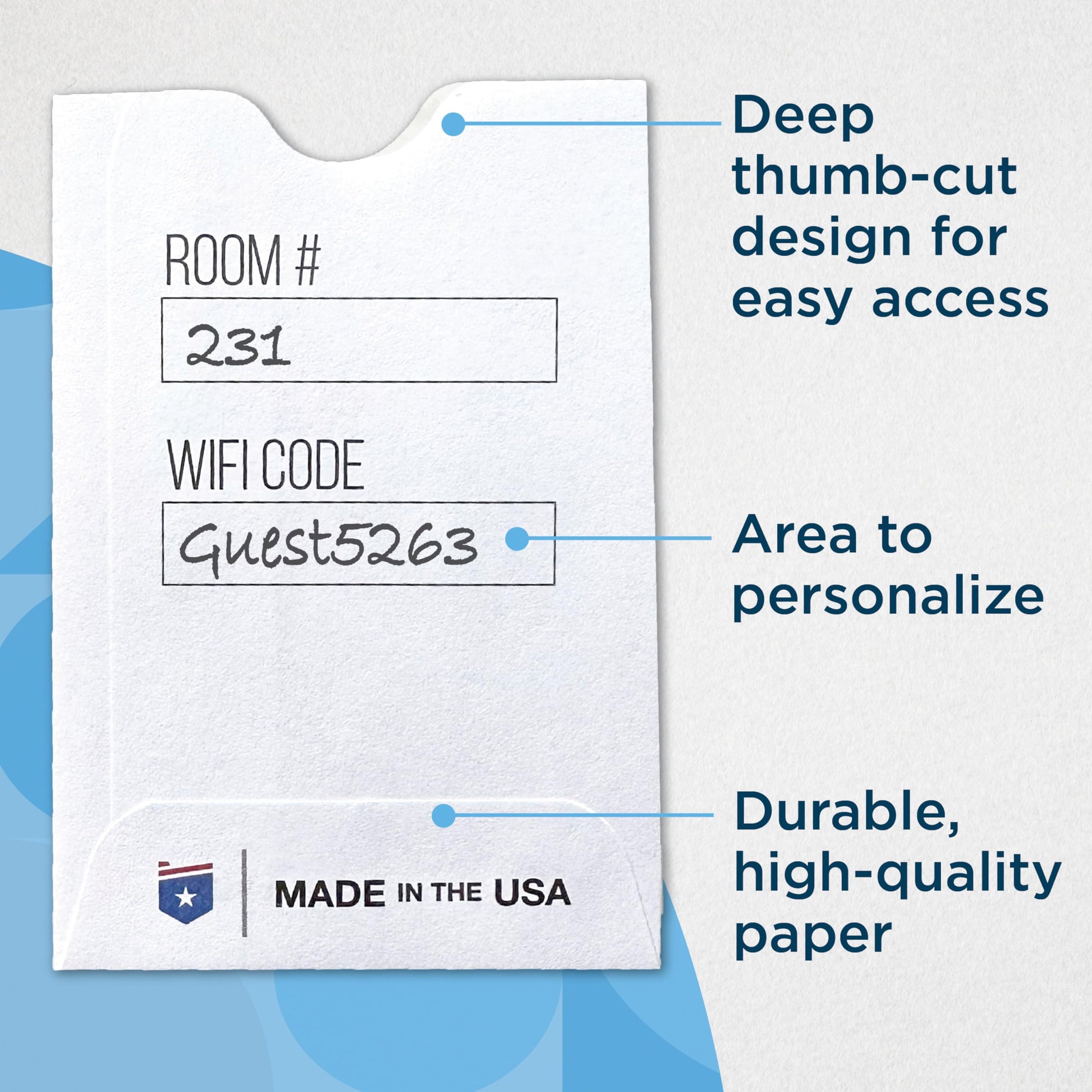 Guardian Key Card Holder Sleeves, Pack of 500 Small Envelopes for Hotel Key Cards, Gift Cards