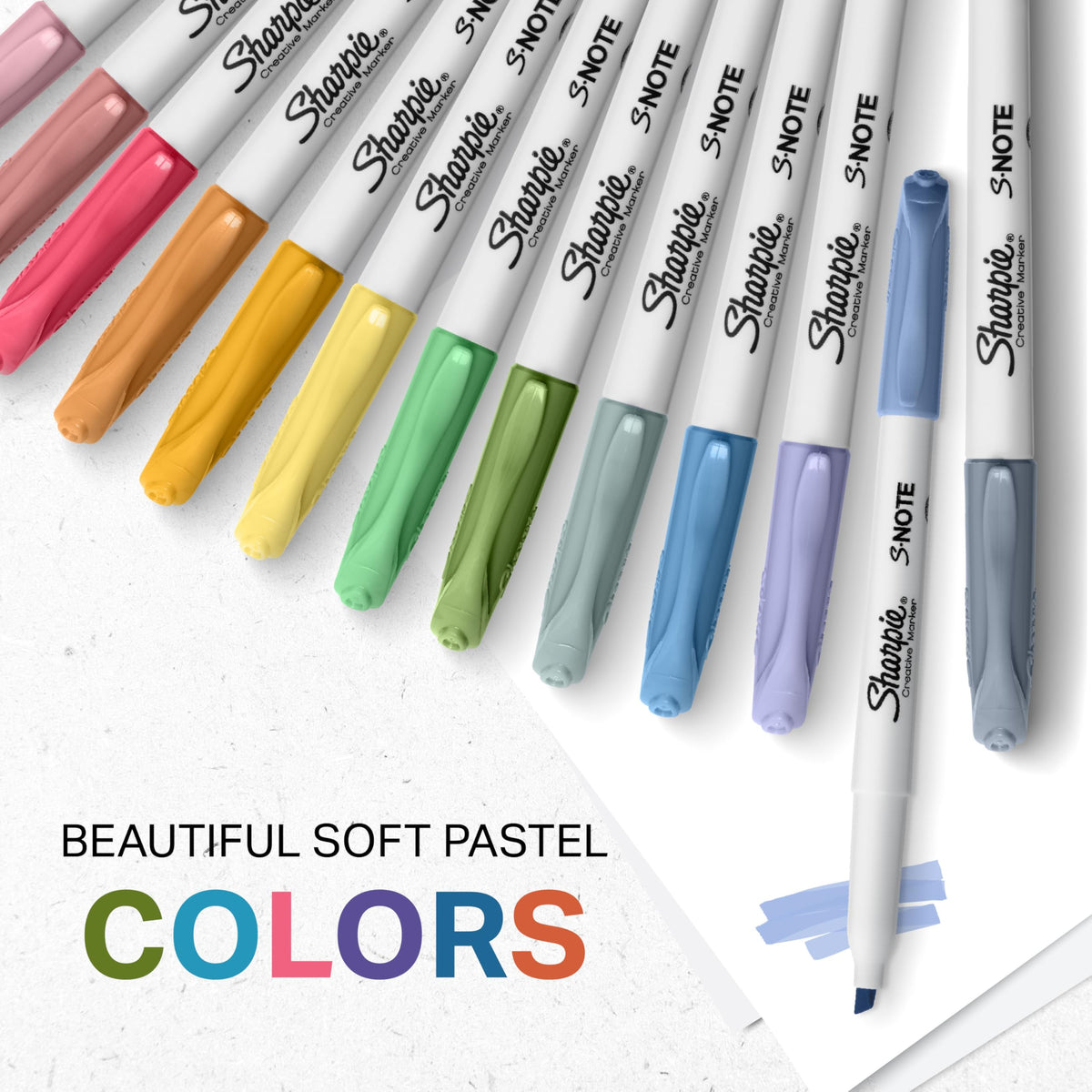 Sharpie S-Note Chisel Tip Pastel Markers & Highlighters, Assorted Colors Markers Set, Back to