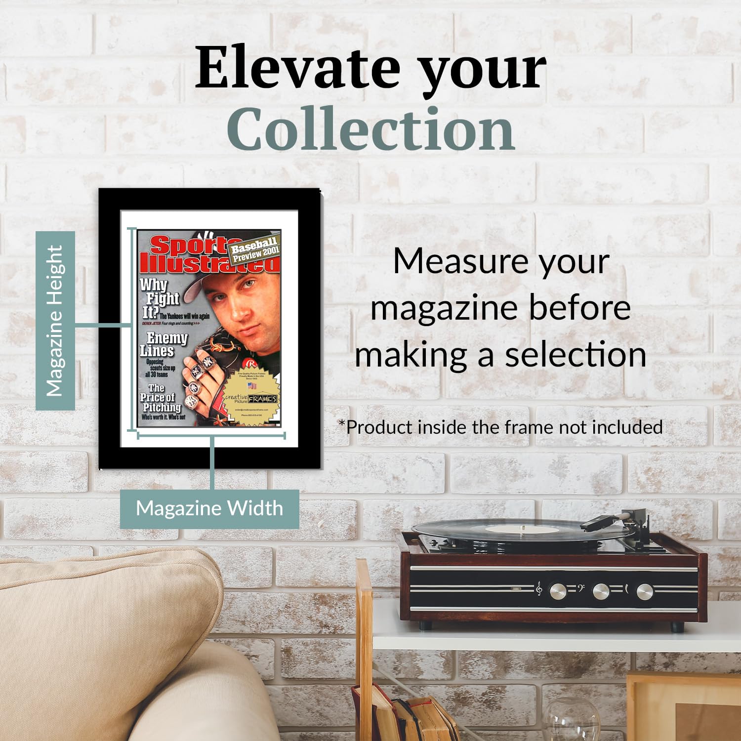Creative Picture Frames 8.5 x 11.25 Magazine Frame with Full-Strength Glass, Holds Up To A 1/4"