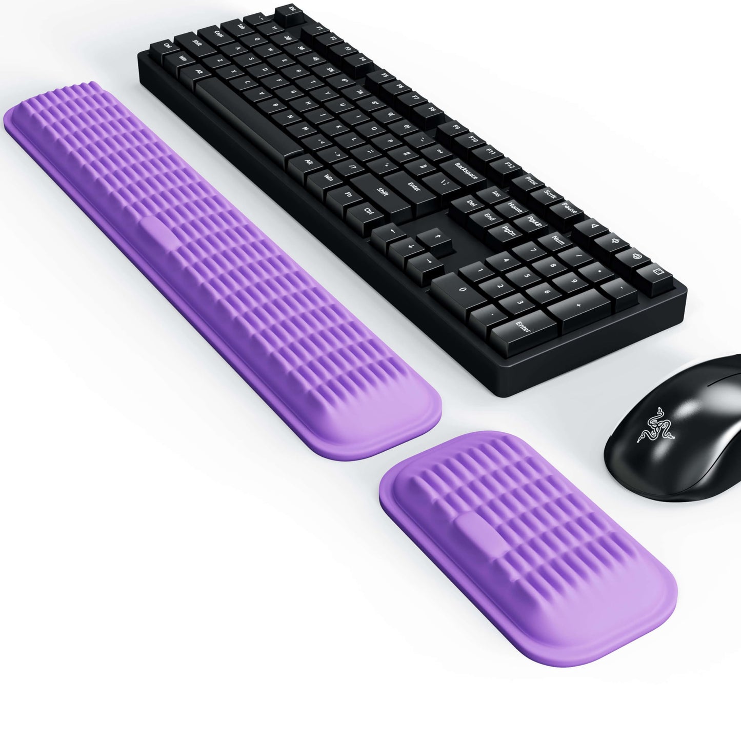 MEKASS Ergonomic Wrist Rest for Keyboard and Mouse, Soft Memory Foam Keyboard Wrist Rest Set with