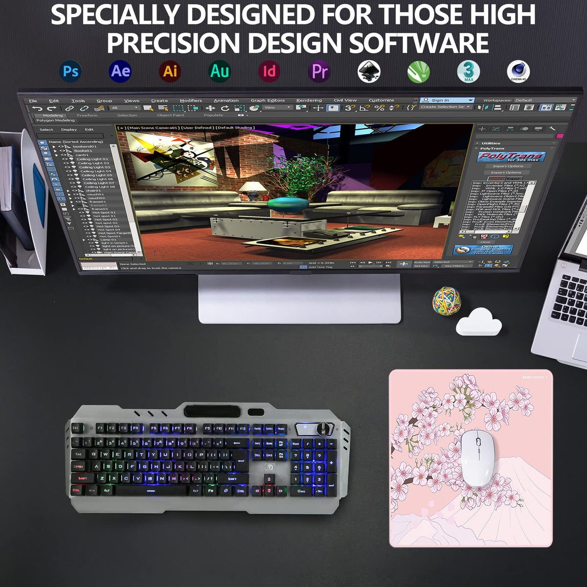 X-Raypad Aqua Control 2 Gaming Mouse Pad, Ultra-High Precision Mouse Pad with Perfect Speed and