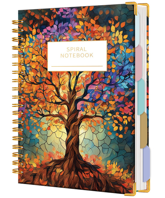 Yoment Hardcover Spiral Notebooks for Work 240 Pages Notebook with Dividers
