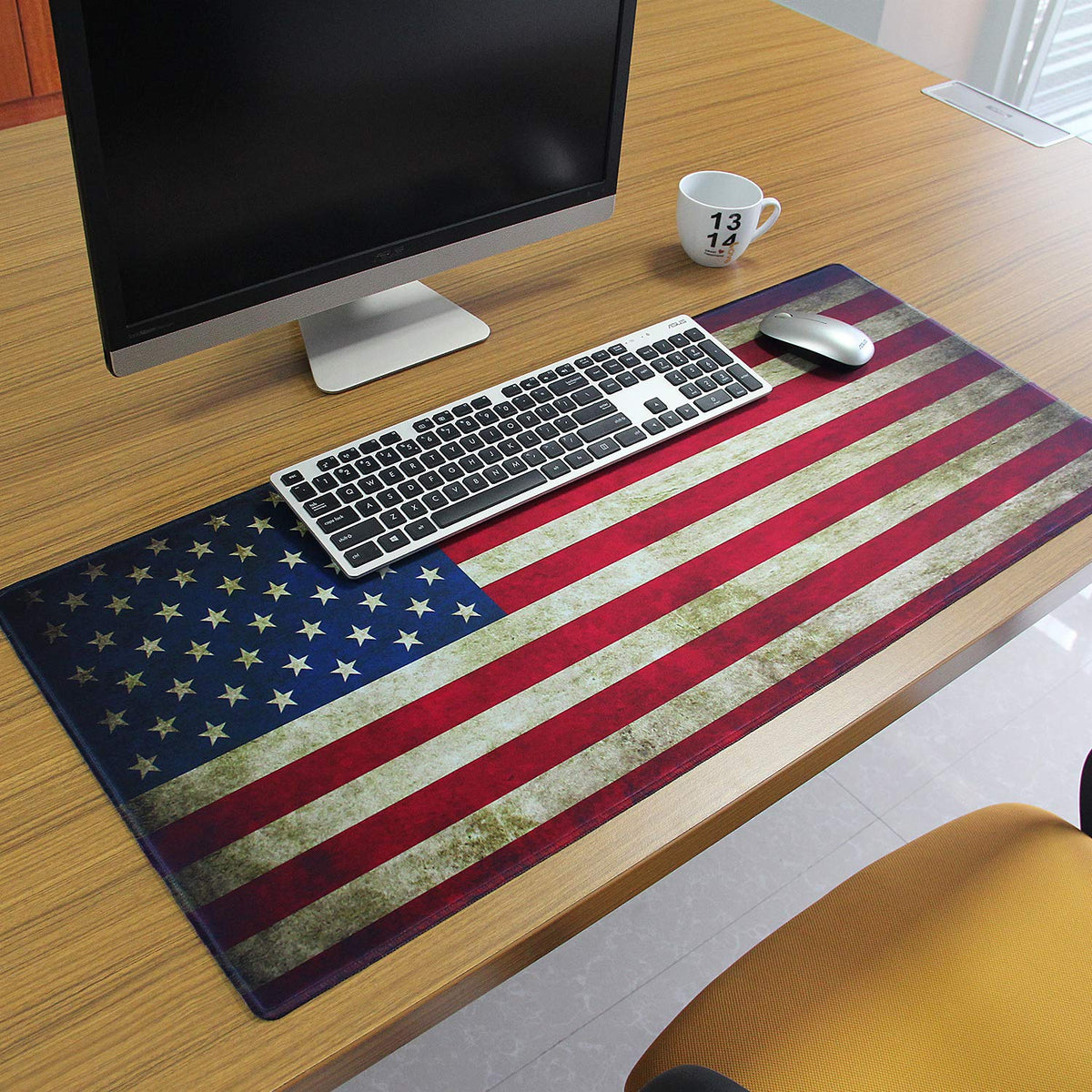 Meffort Inc Extra Large Extended Gaming Desk Mat Non-Slip Rubber Pads Stitched Edges XXL Mouse Pad