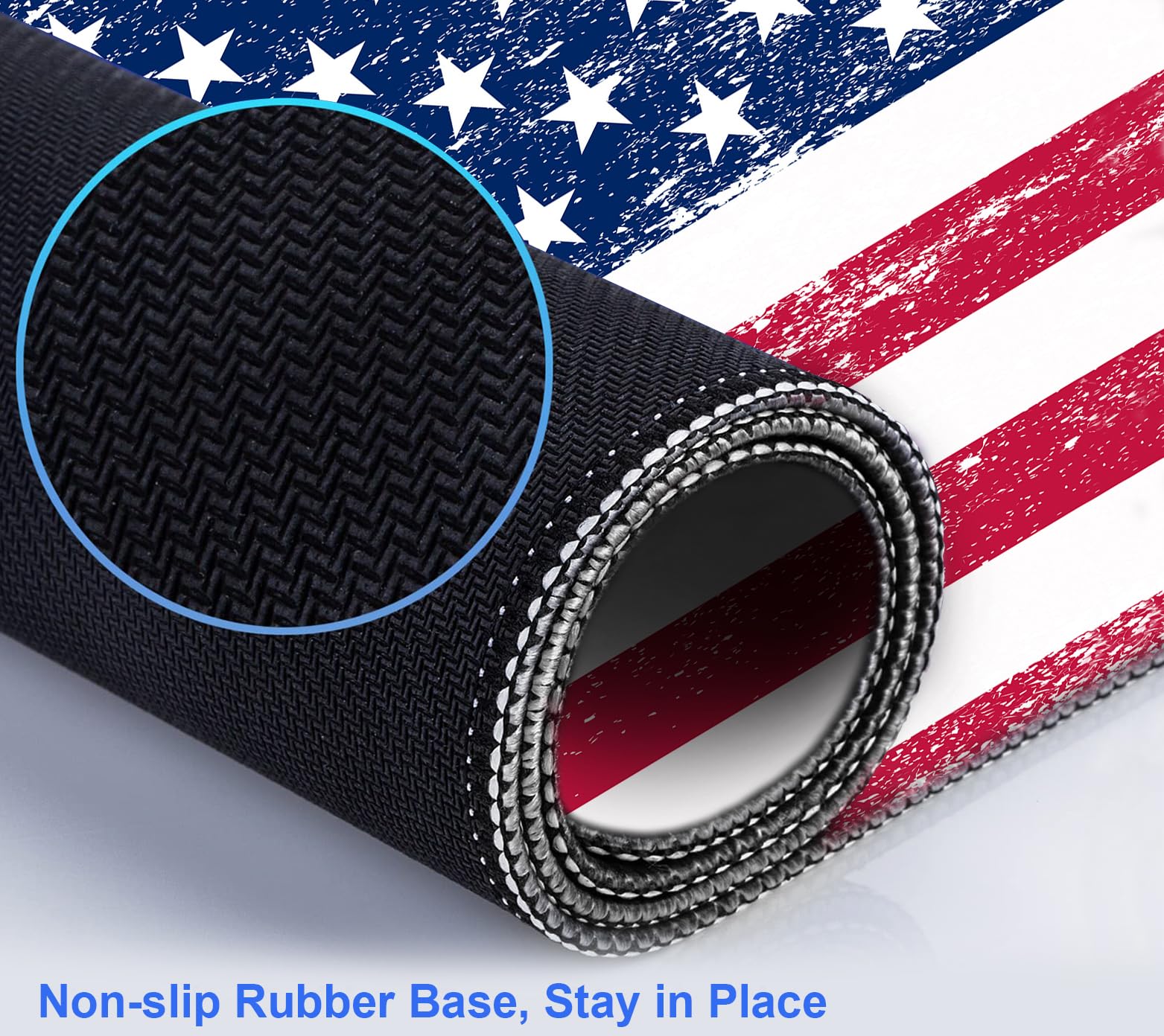 American Flag XXL Large Mouse Pad, Gaming and Home Stitching Side Table Mat