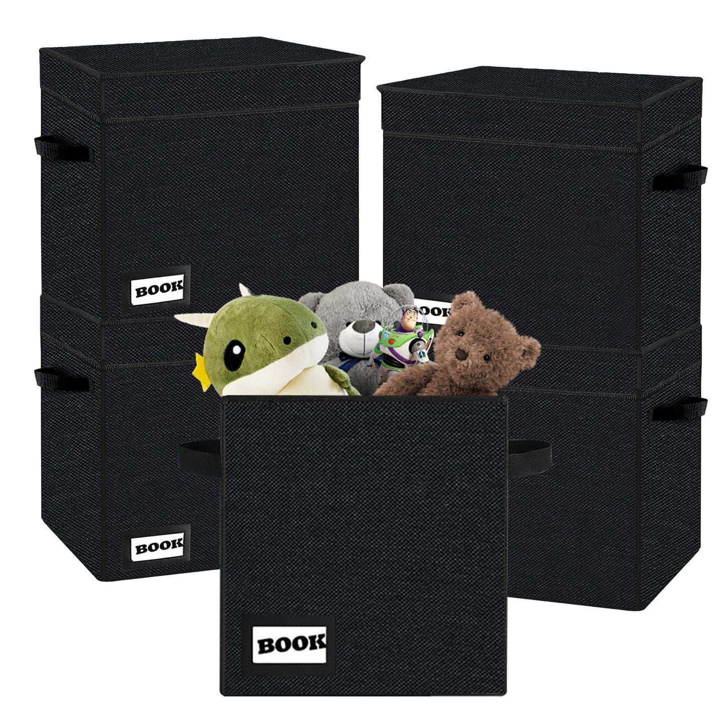 YNSZAS 5 Pack Comic Book Storage Short Box, 11.8" X 9.8" X 7.8", Holds 100-120 Collection Book