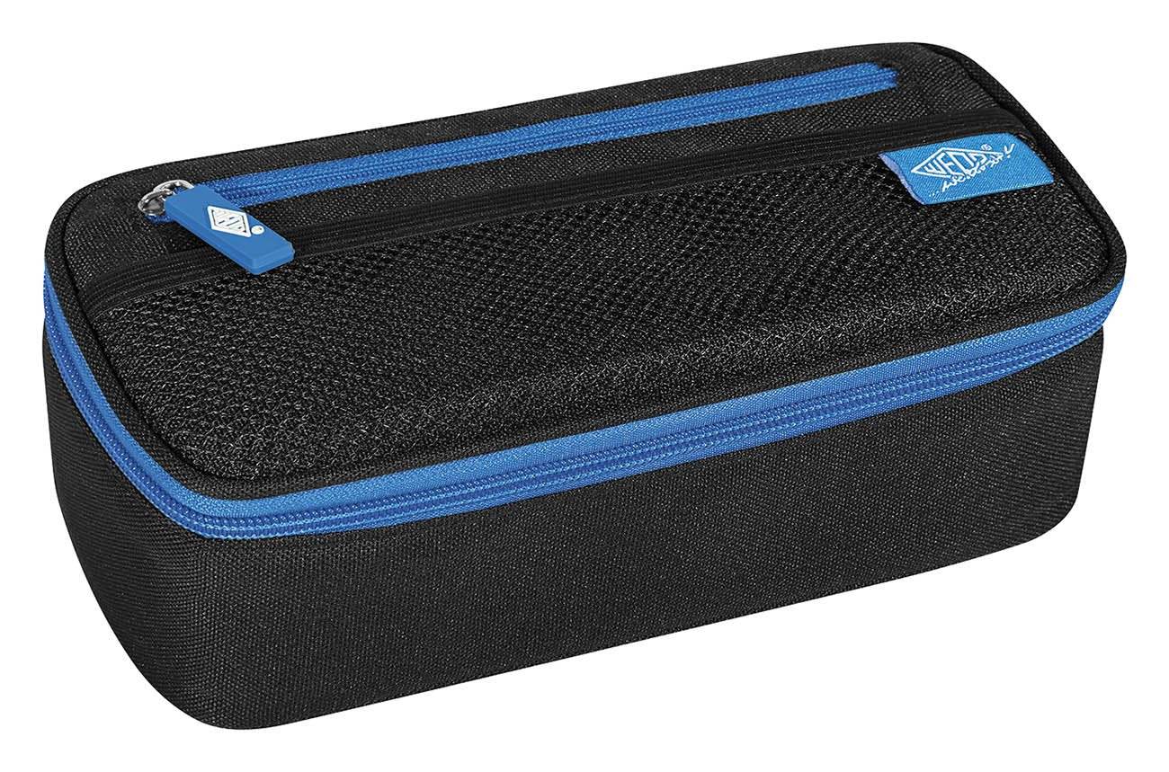 Wedo 24243010 Pencil Case with Inner Flap - Black/Blue