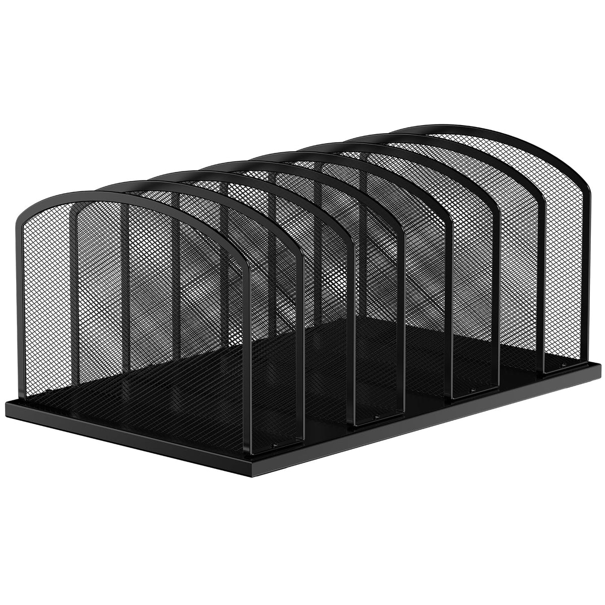 MINDEPOT Desk File Organizer 7 Sections Upright Mesh File Sorter Organizer for Desk, Office