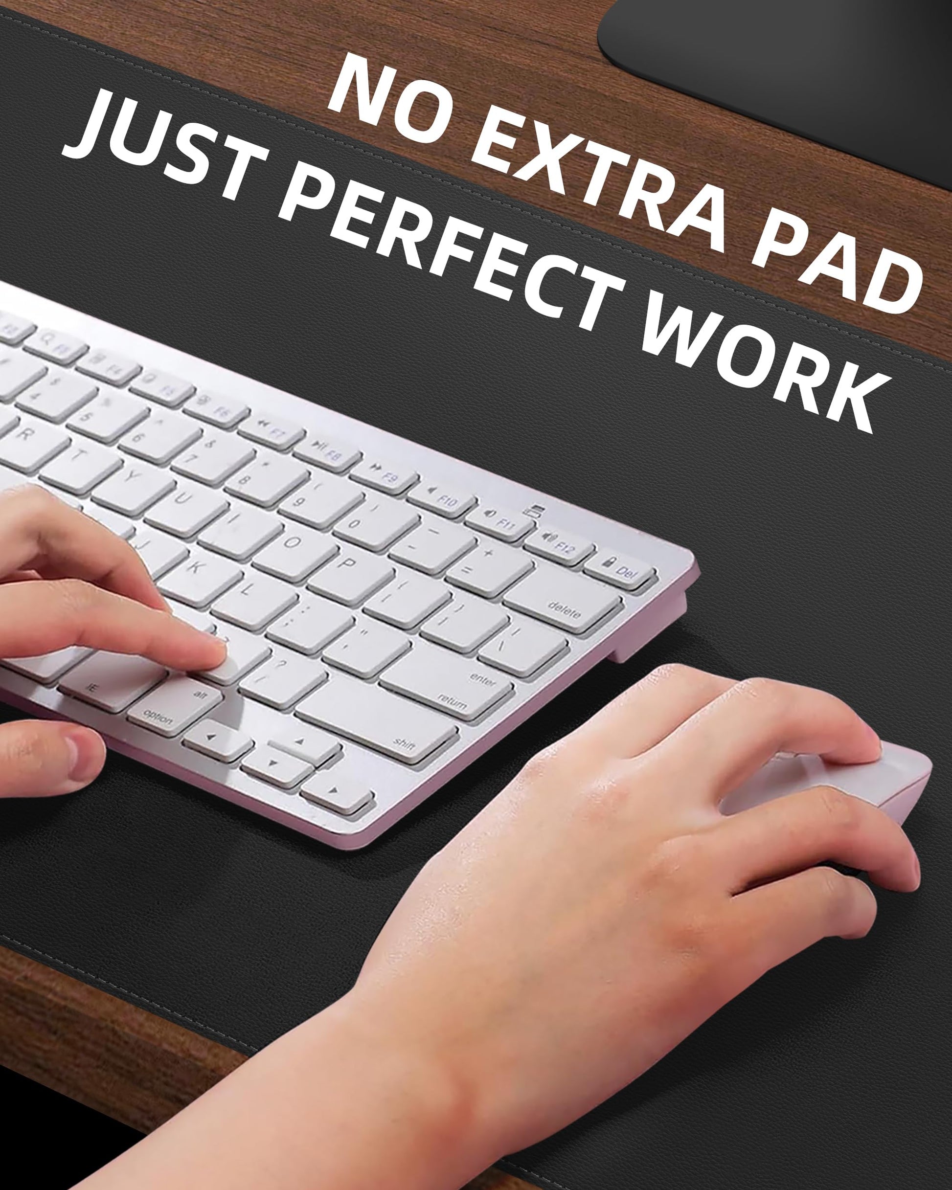 Leather Desk Pad Protector,Office Desk Mat,Large Mouse Pad, Non-Slip PU Leather Desk Blotter,Desk