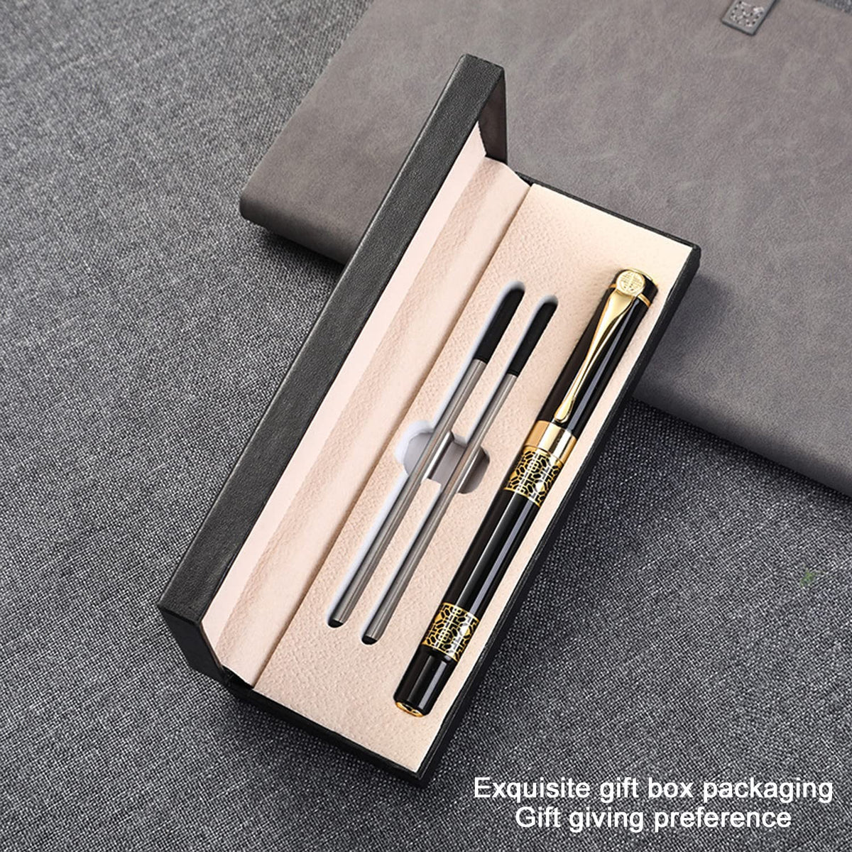 YIVONKA Ballpoint Pen Black Refill,Classical retro style Luxury Pen,Best Ball Pen Gift Set for Men