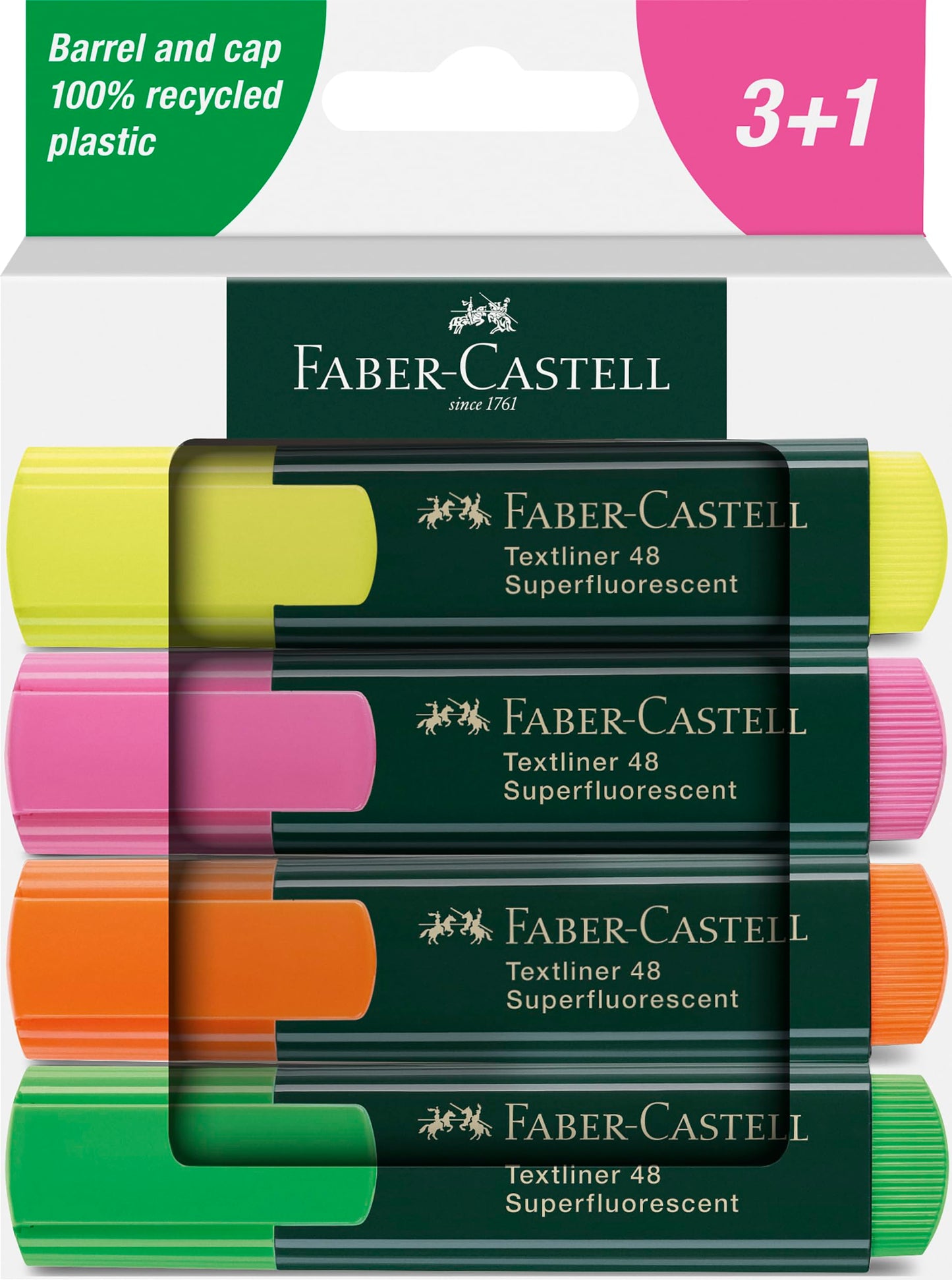 Faber-Castell Highlighter Textliner 48 wallet of 4