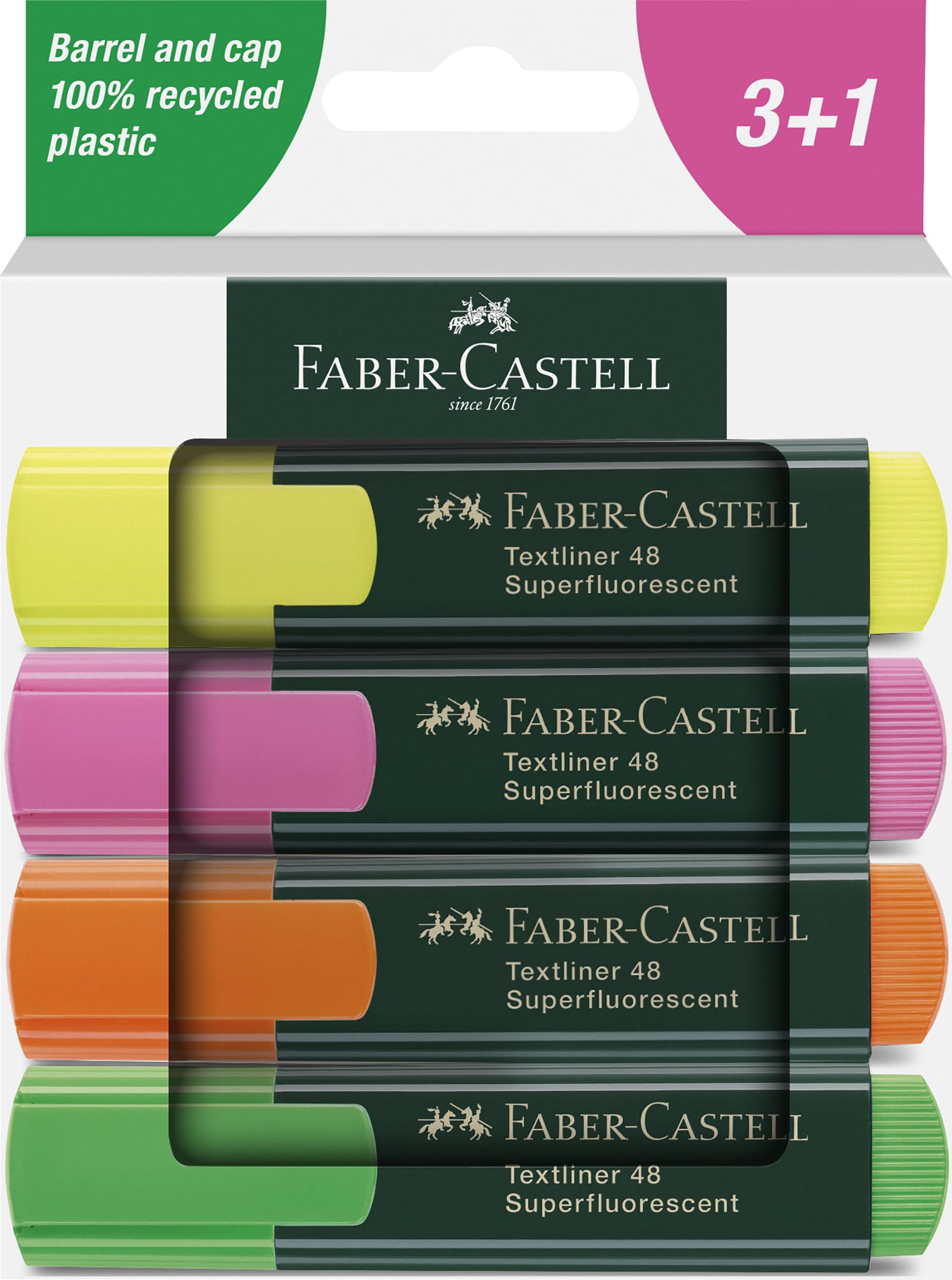 Faber-Castell Highlighter Textliner 48 wallet of 4