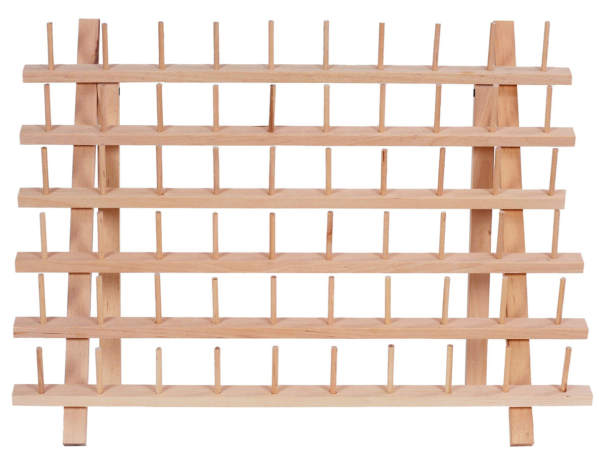 New ThreadNanny Wooden Thread Rack for Sewing - Quilting - Embroidery Spools and Mini Cones (60