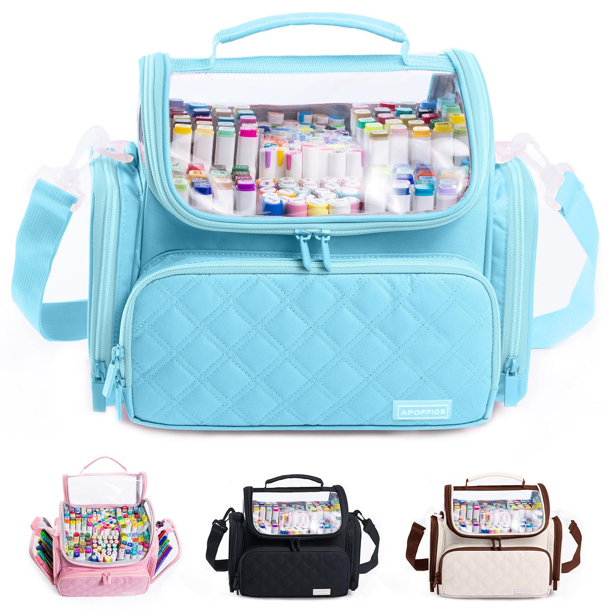 APOFFICE Large Marker Case for 150-200 Markers, Marker Organizer Bag