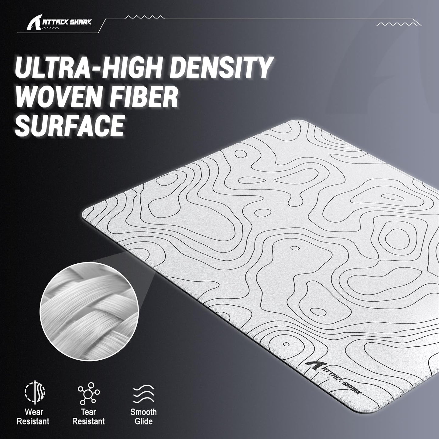 ATTACK SHARK CM02SE Gaming Mouse Pad for Esports Speed Mouse mats for Desk Waterproof Surface