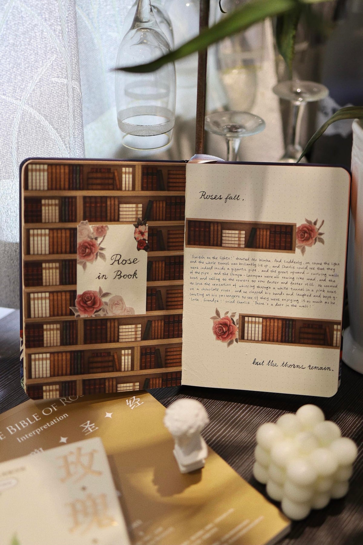 WT Academia Washi Tape Set, 5 Rolls, Original Designs, Vintage Floral Decorative Masking Tape, DIY