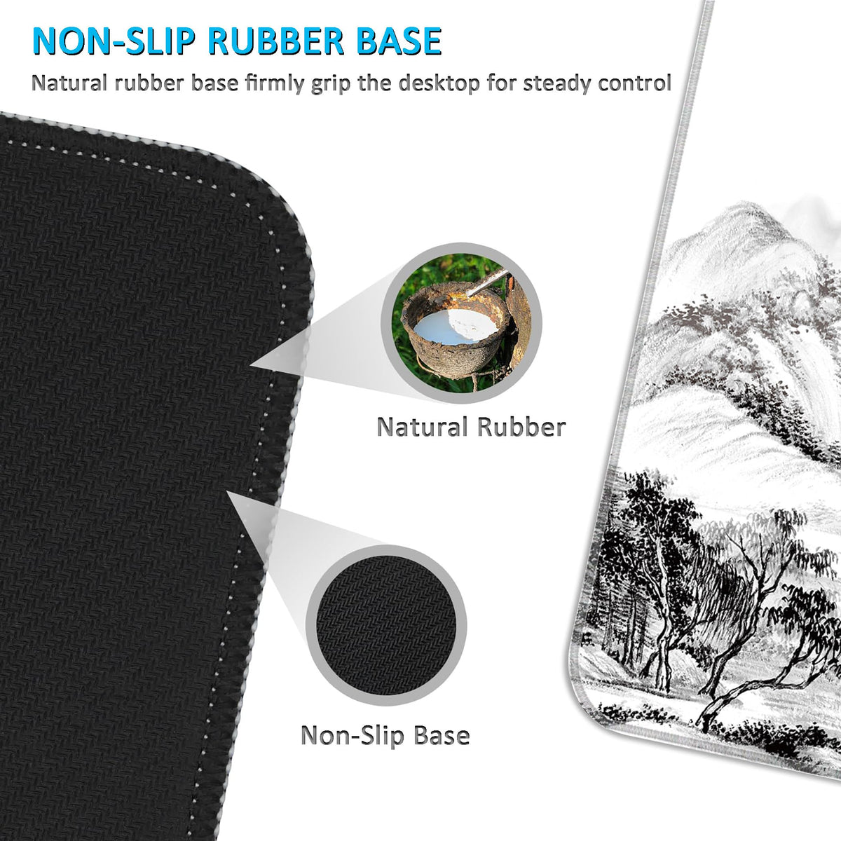 LL-COEUR XXL Landscape Gaming Mouse Pad Computer Keyboard Mat Office Desk Pad (Landscape 2, 27.5" x
