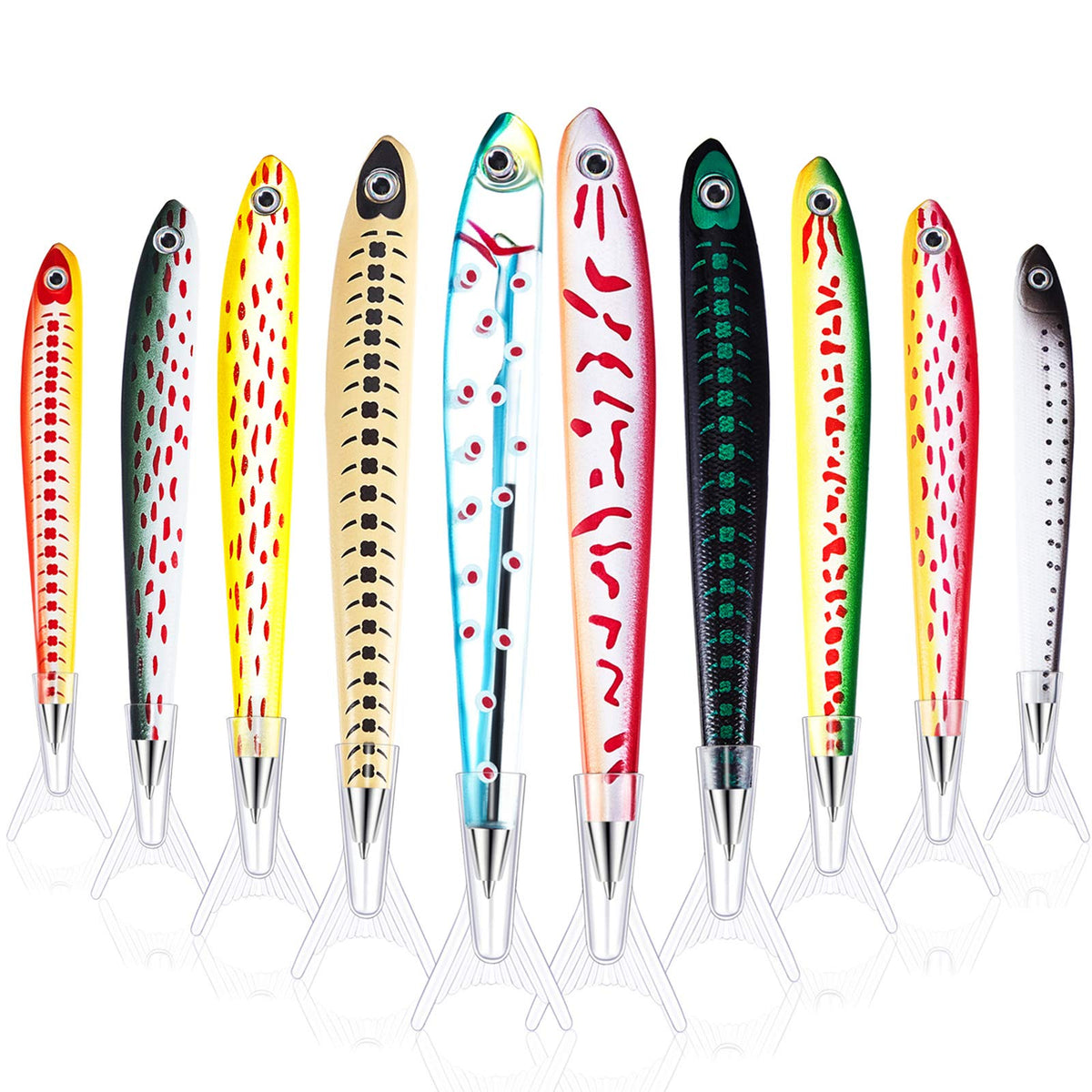 Outus Fish Ballpoint Pens Novelty Kawaii Fish Pens 0.7 mm Black Ink Writing Ballpoint Bulk