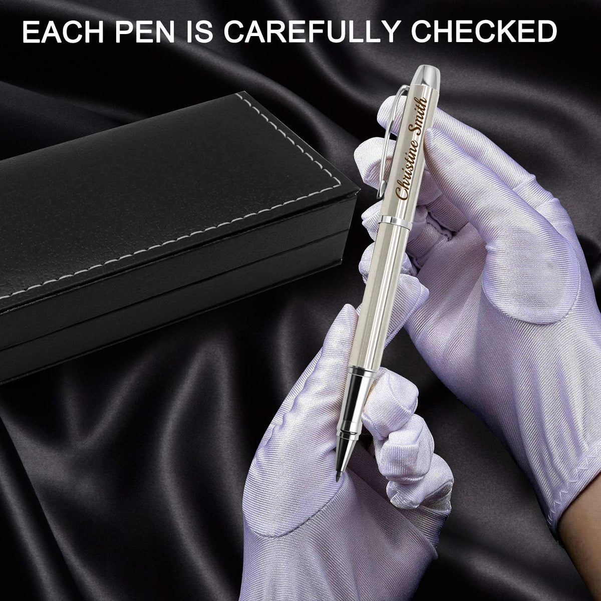 Amlion Personalized Pens Custom Engraved Pen with Name, Refillable Medium Refill, Personalized