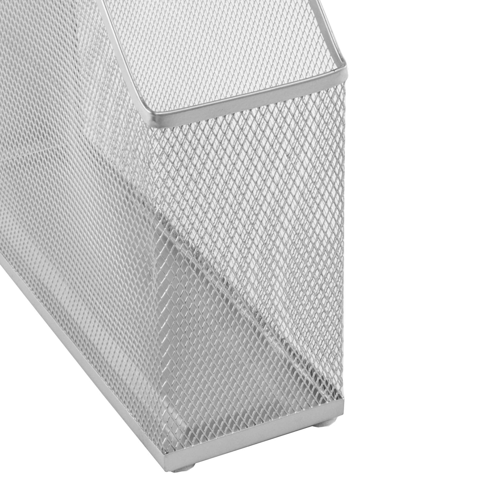 OSCO Silver Wiremesh Magazine Rack | Folder Storage | File Organiser | 1 Section | Desk Tidy |