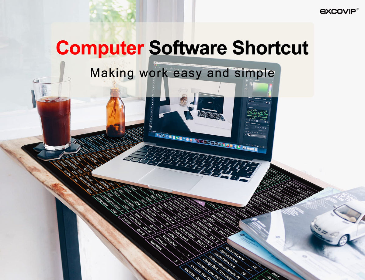 Extended Large Gaming Mouse Pad XXL Thick Non-Slip Rubber Base Mice Smooth Cloth Surface Keyboard