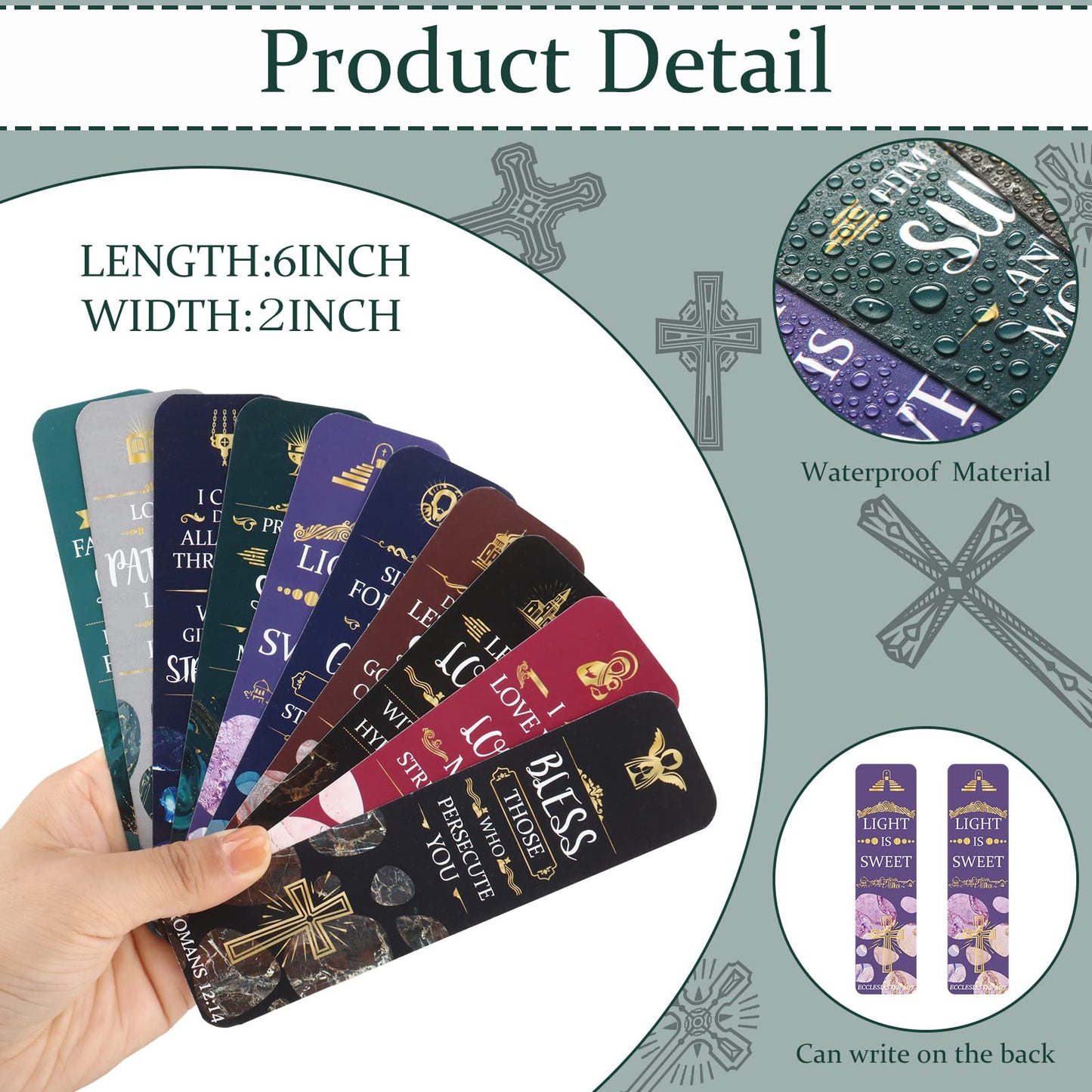 Sinmoe 120 Pcs Christian Bookmarks Scripture,Fresh Color,Classic