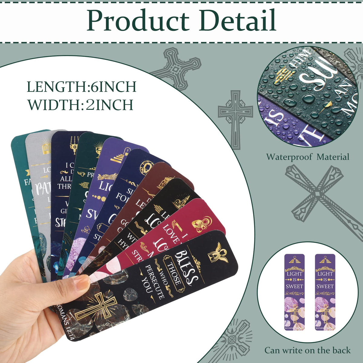 Sinmoe 120 Pcs Christian Bookmarks Scripture,Fresh Color,Classic