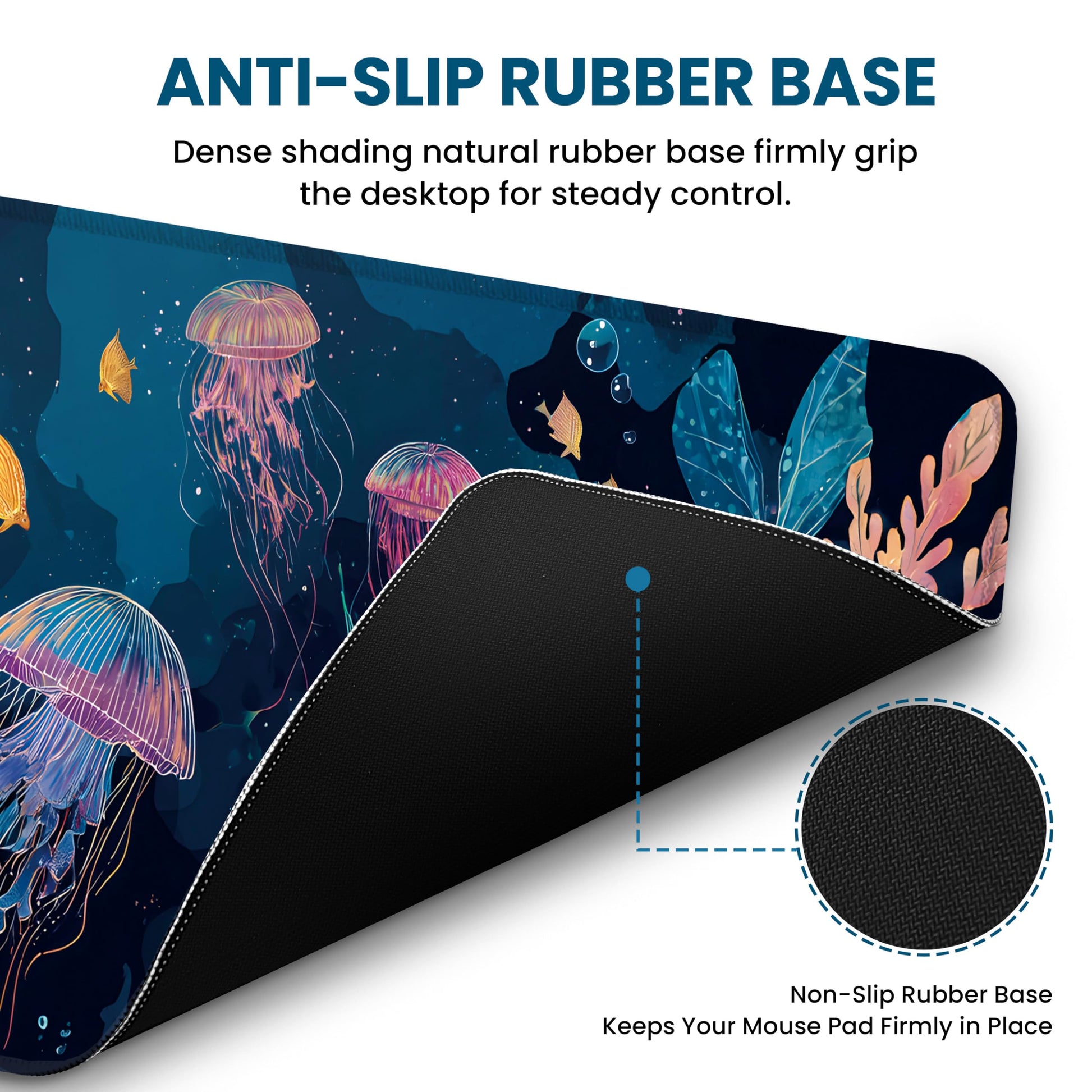 ZapDesk Large Desk Mat, Extended Mouse Pad for Desktop, 31.5" x 11.8"