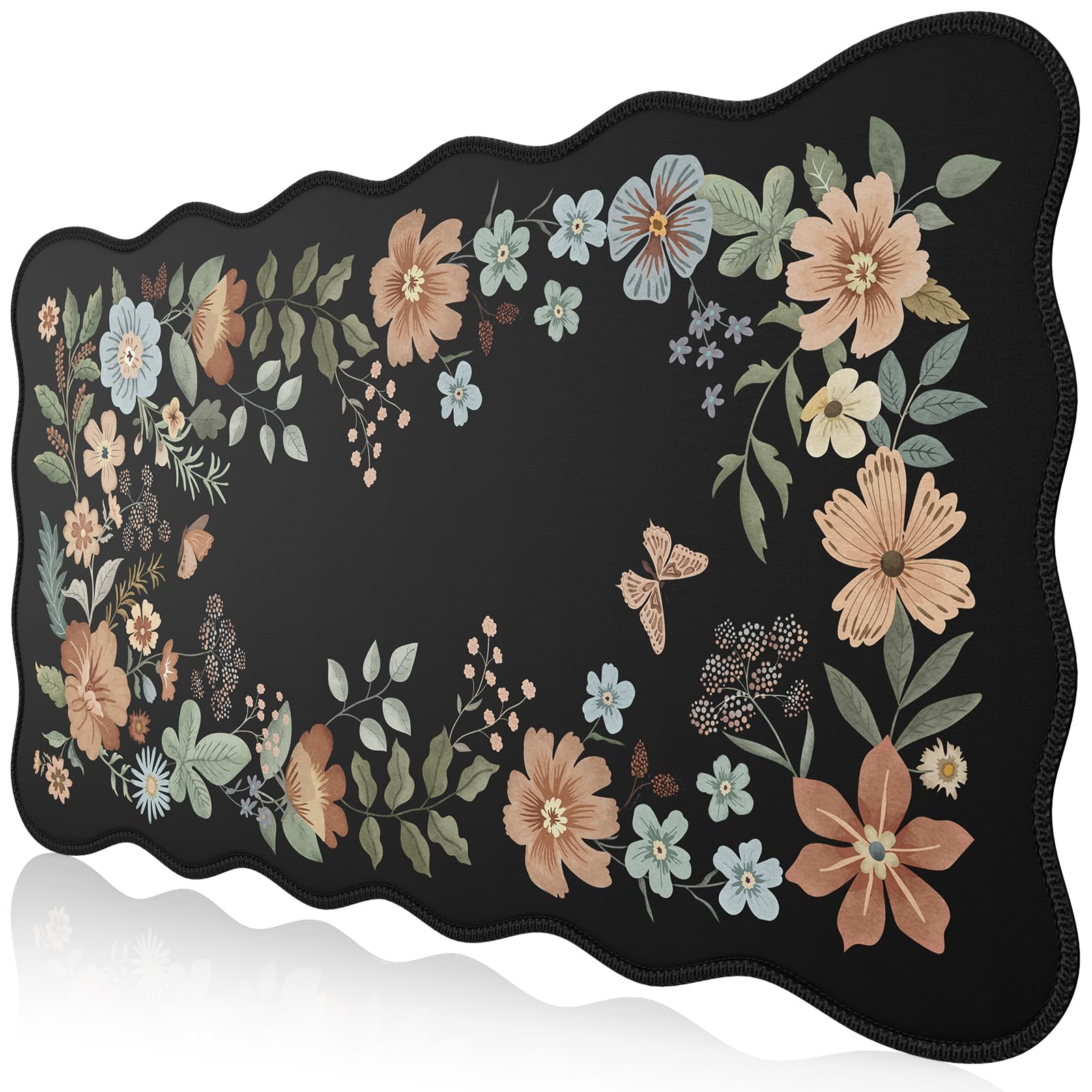 iCasso Desk Matt for Desktop, Black Desk Mat, Cute Desk Pad Mat, XXL Large Mouse Pad for Desk