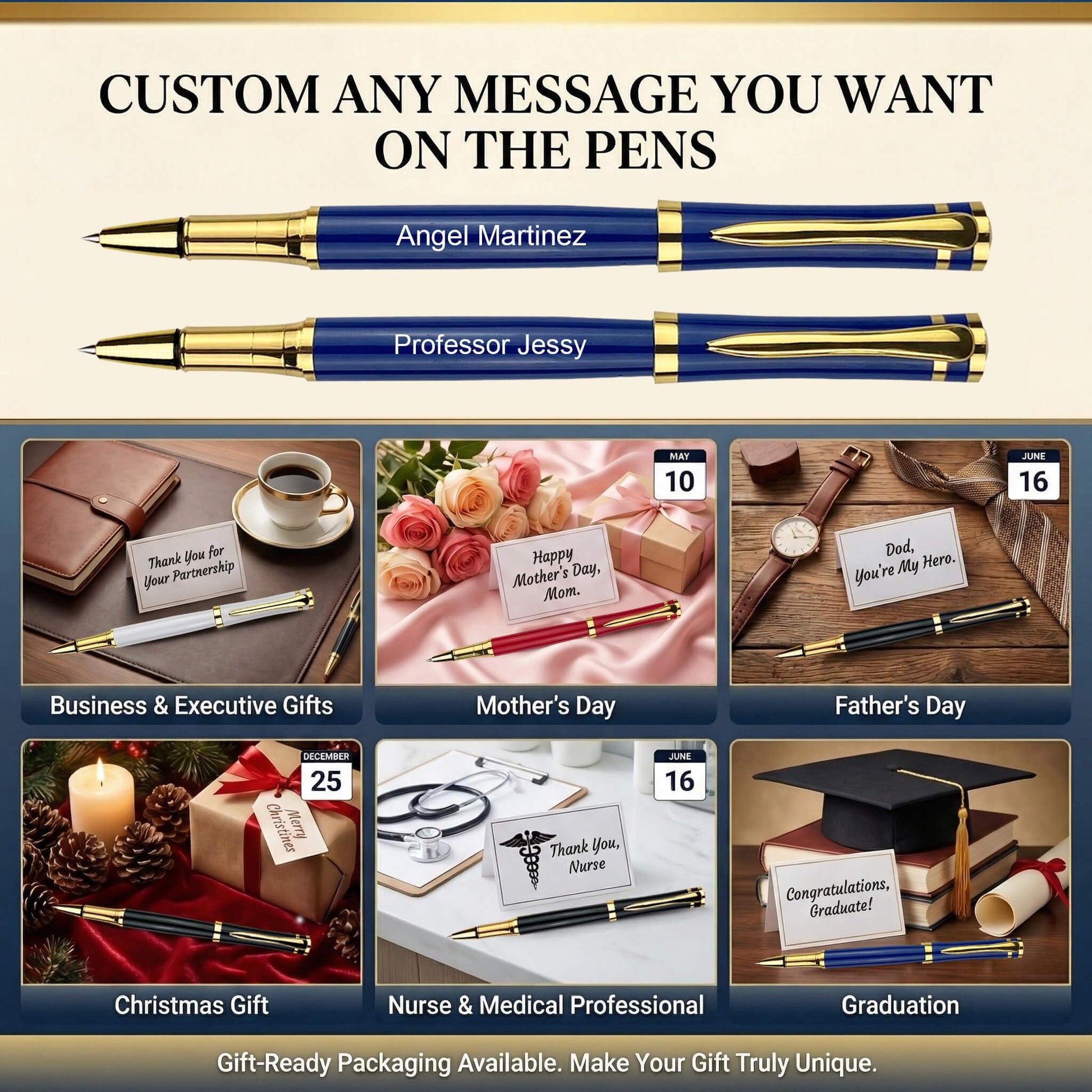Yastar Personalized Pen - Gift for Business Office Colleague Friends Nurse