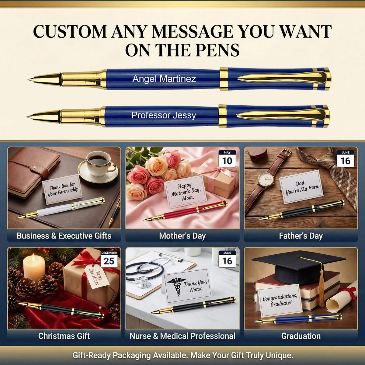 Yastar Personalized Pen Gift for Colleague Friends Business Groomsman Nurse