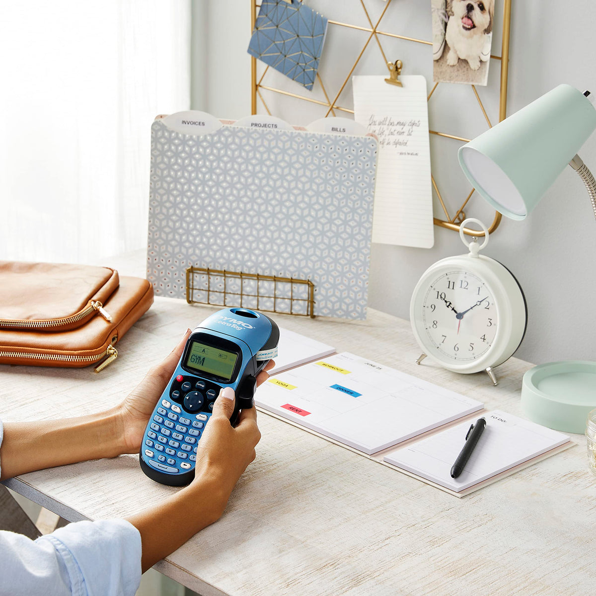 Dymo LetraTag LT-100H Handheld Label Maker | ABC Keyboard Label Printer with Easy-to-Use, 13