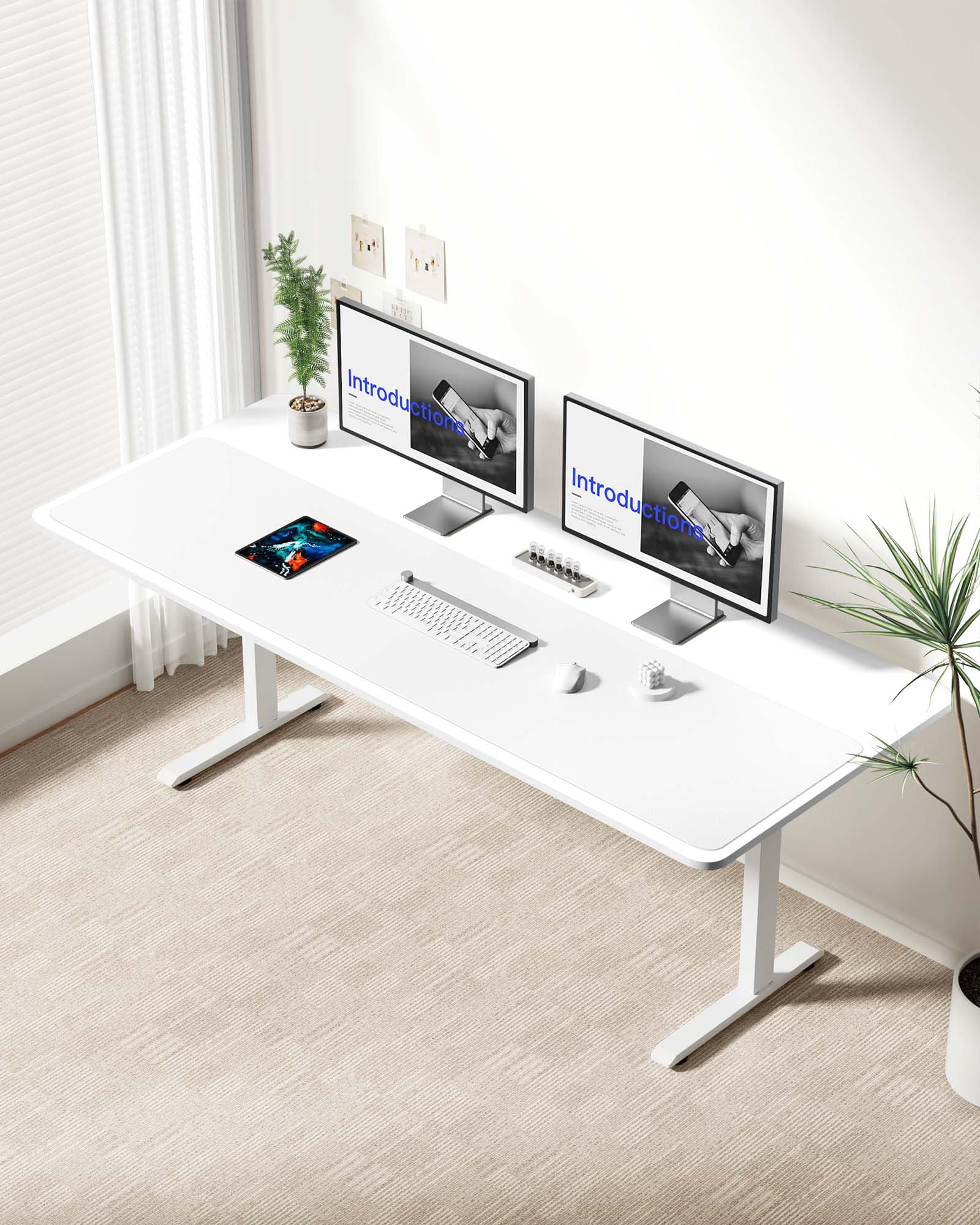 YSAGi Leather Desk Protector, Office Mat, Large Mouse Mat, Non-Slip PU Leather Blotter, Laptop Desk