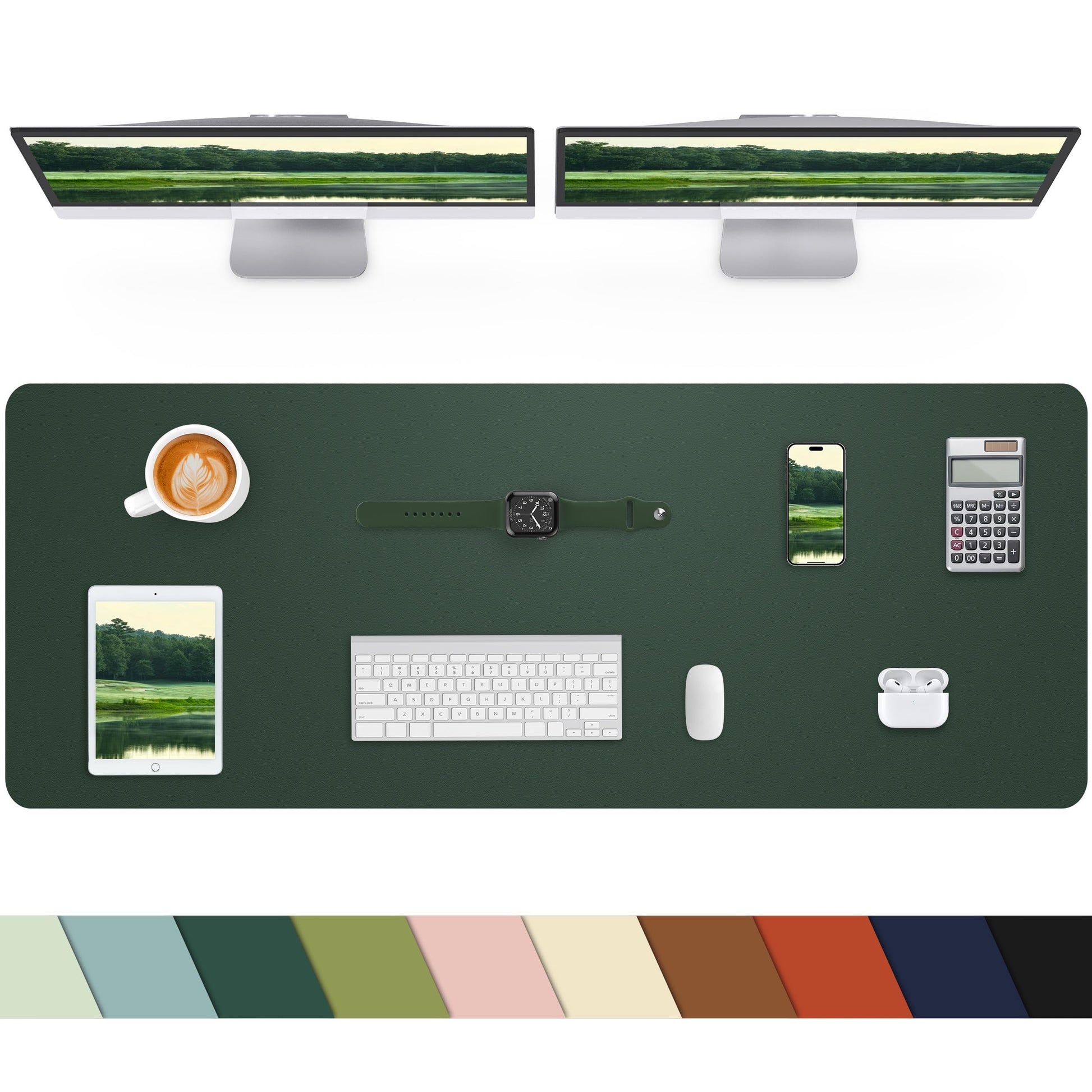 Desk mat Large, Leather Desk Pad Protector,Office Desk Mat,Mouse Pad, Non-Slip Desk Blotter, Laptop